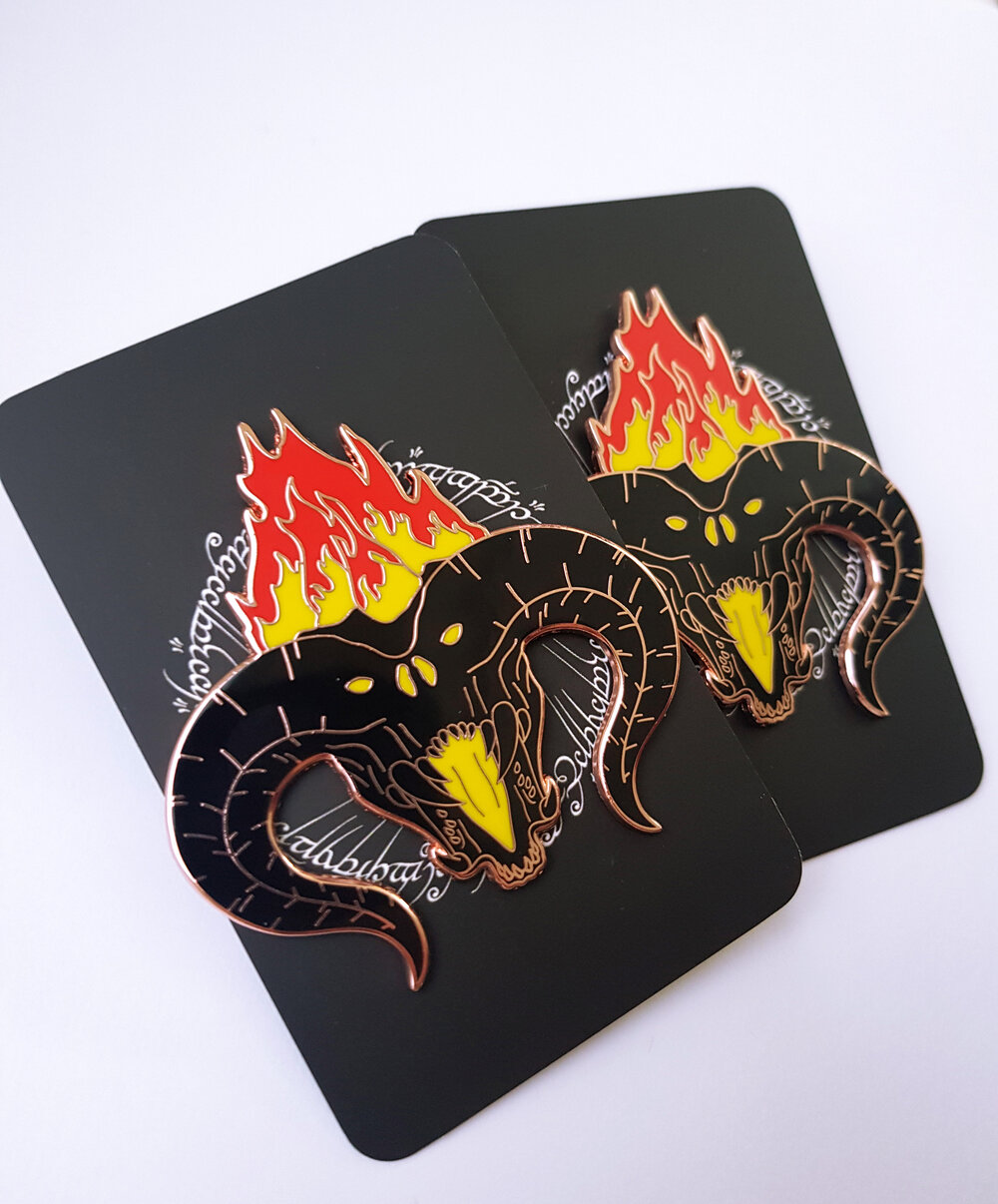 paars Ineenstorting vredig Balrog enamel pin badge! The Balrog of Morgoth, Rings of Power Balrog  design & The Lord of the Rings — Sketched by Ste