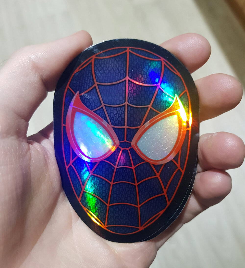 SPIDEY MILES holographic sticker — Sketched by Ste