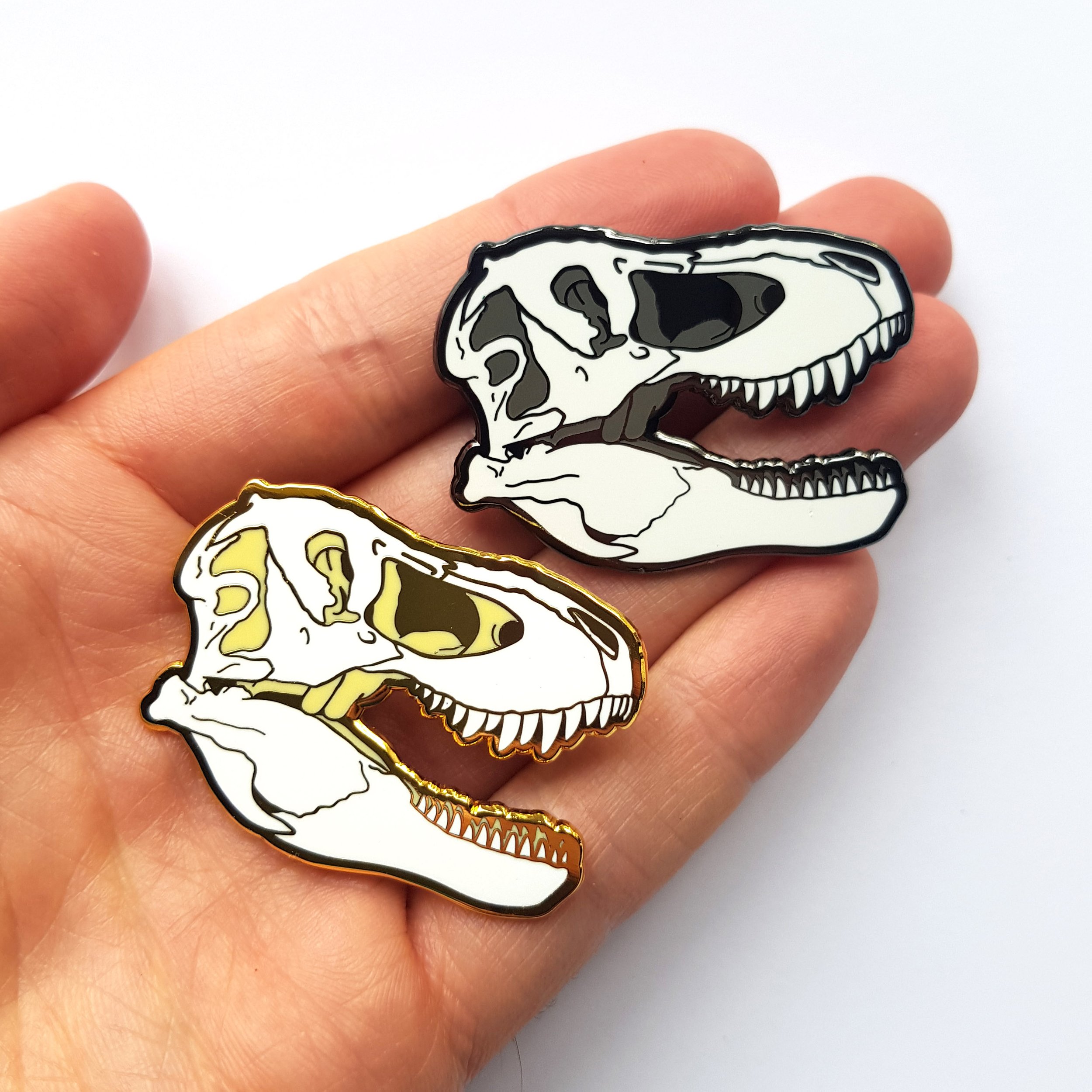 T Rex Skull 3D Lapel Pin Badge/Brooch Dinosaur Tyrannosaurus BNWT/NEW 