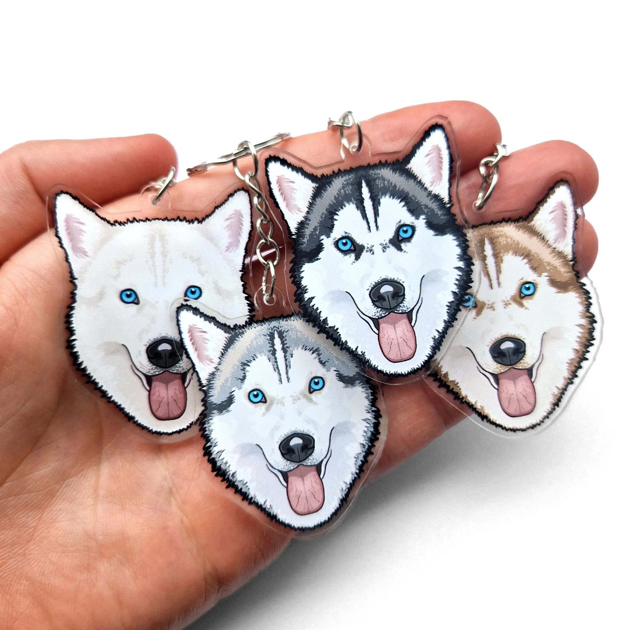 SIBERIAN HUSKY keyring