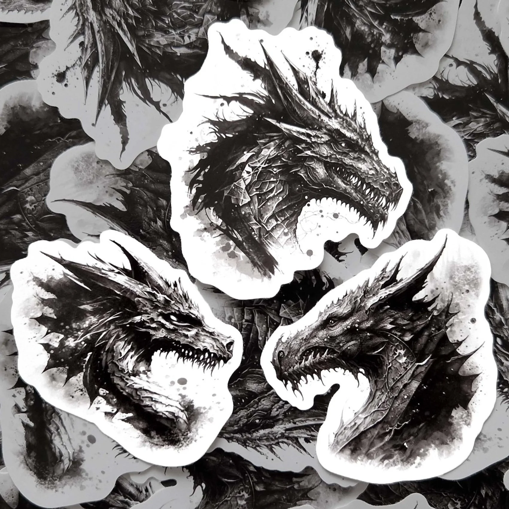 BLACK INK DRAGON stickers