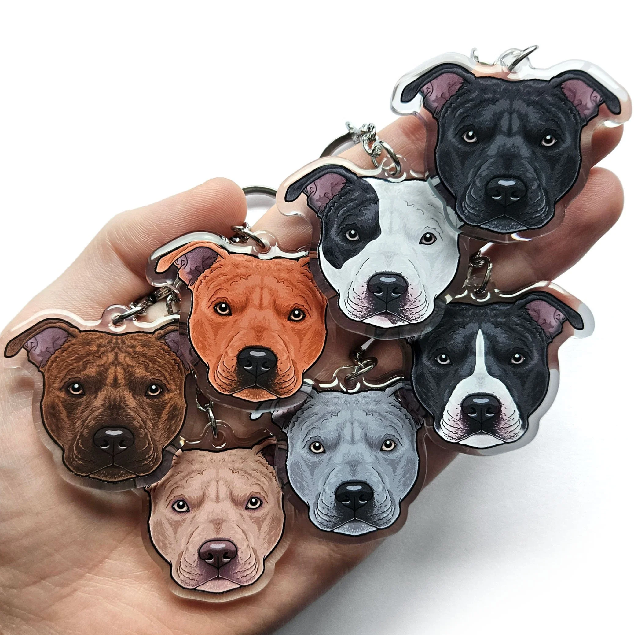 Staffordshire Bull Terrier keyring
