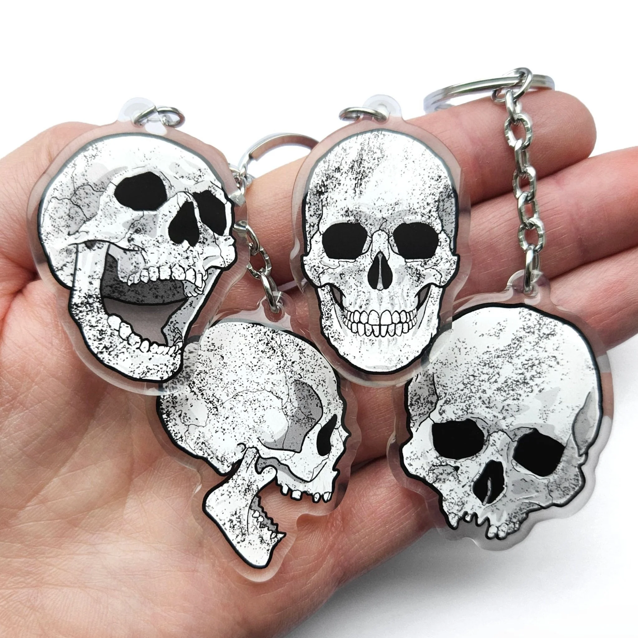 HUMAN SKULL keyring