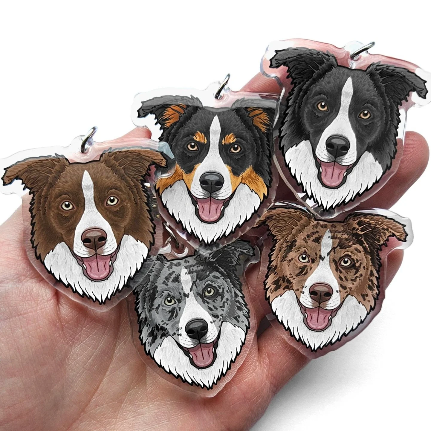 Border Collie keyring