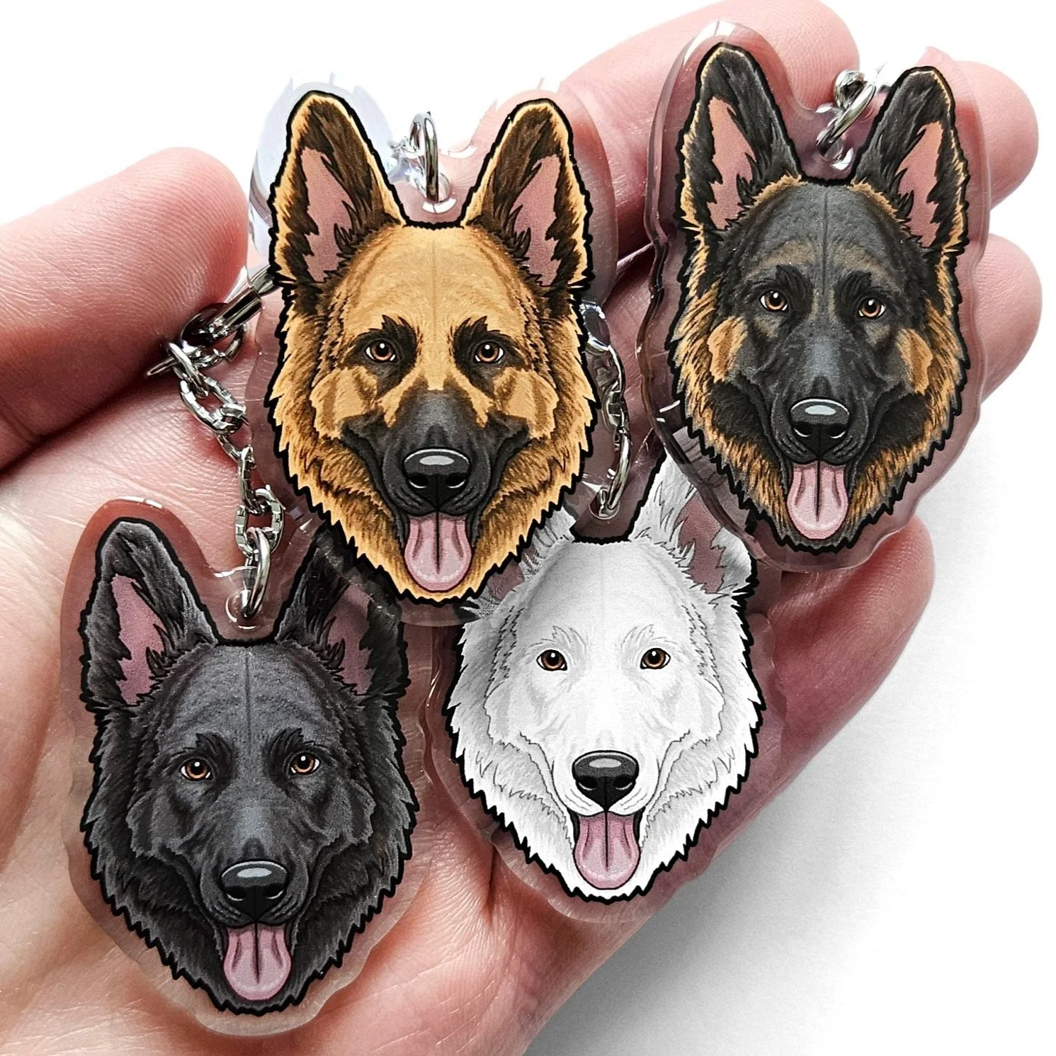 German Shepherd keyring