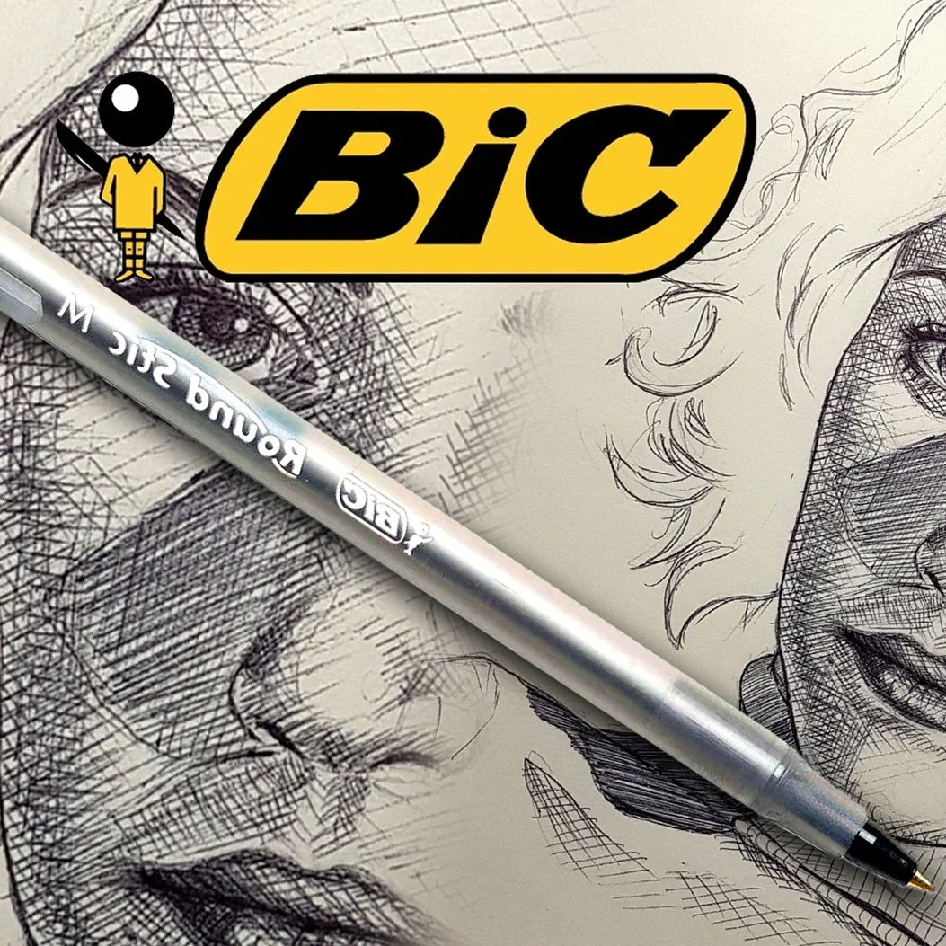 Drawing with a ballpoint pen