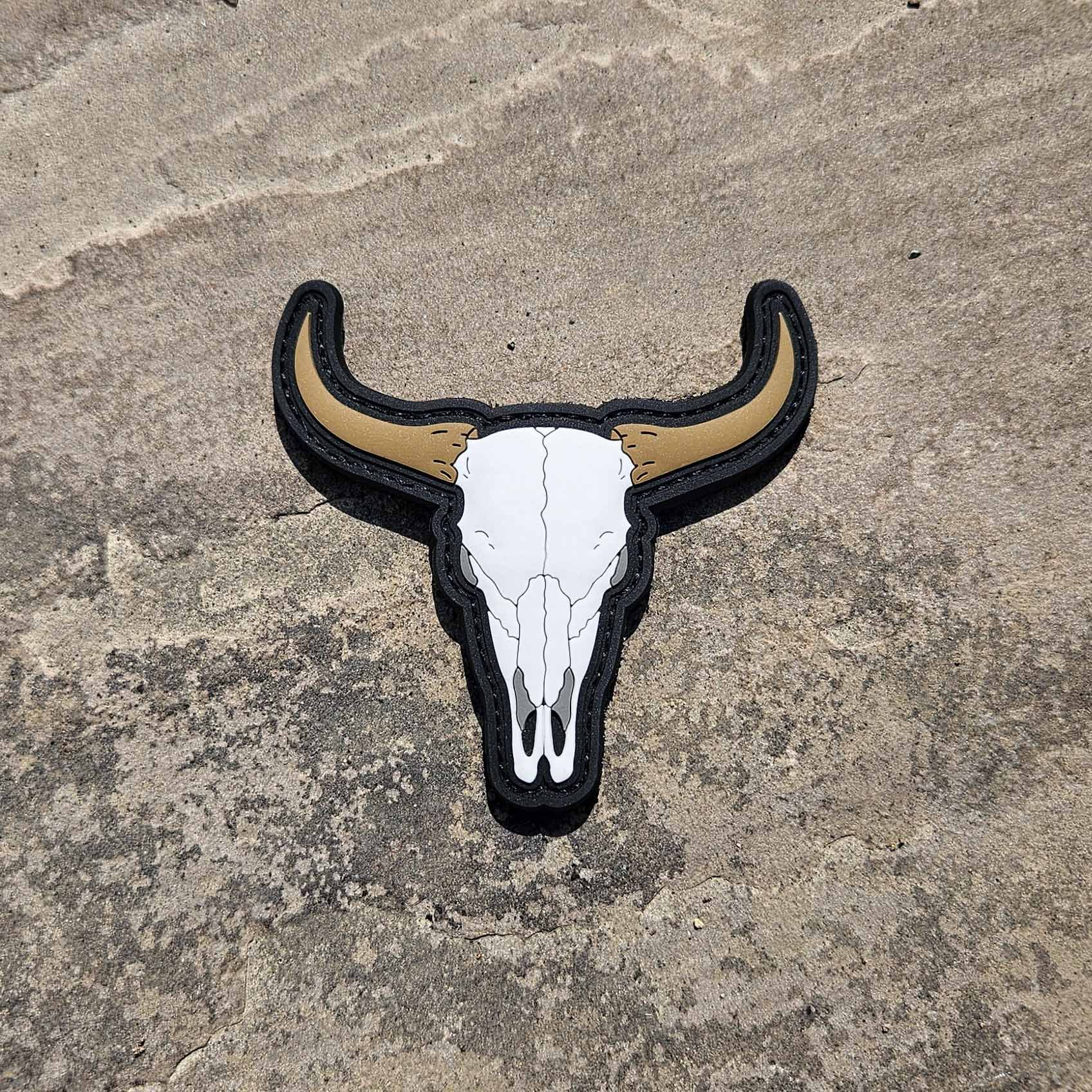 PVC bull patch tactical patches animal skulls bones skeletons edc morales patch collector.jpg