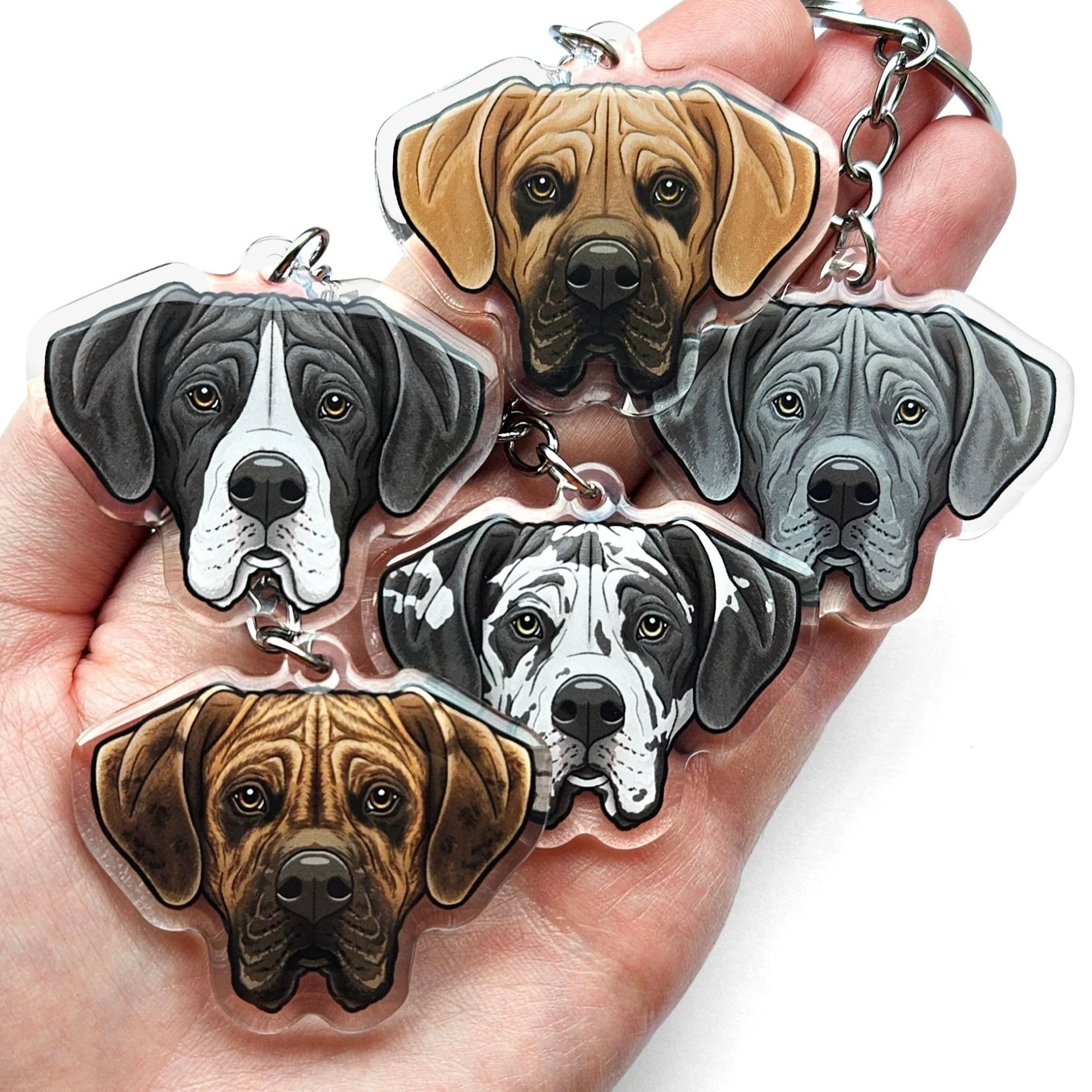 Great Dane keyring