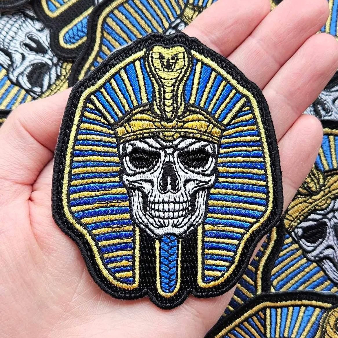 EGYPTION SKULL EMBROIDERY PATCH