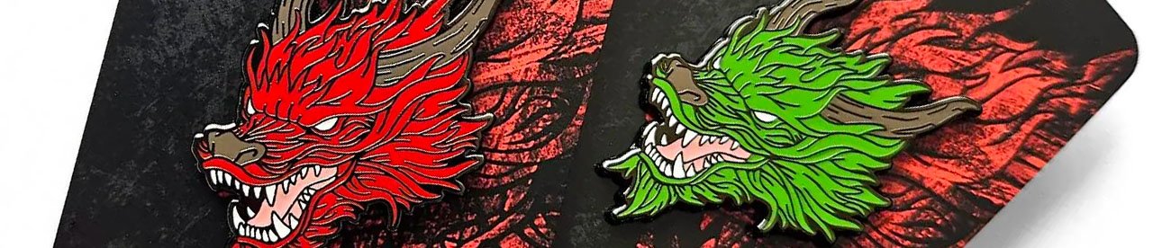 Eastern dragon enamel pin inspired by Chinese and Japanese dragon mythology