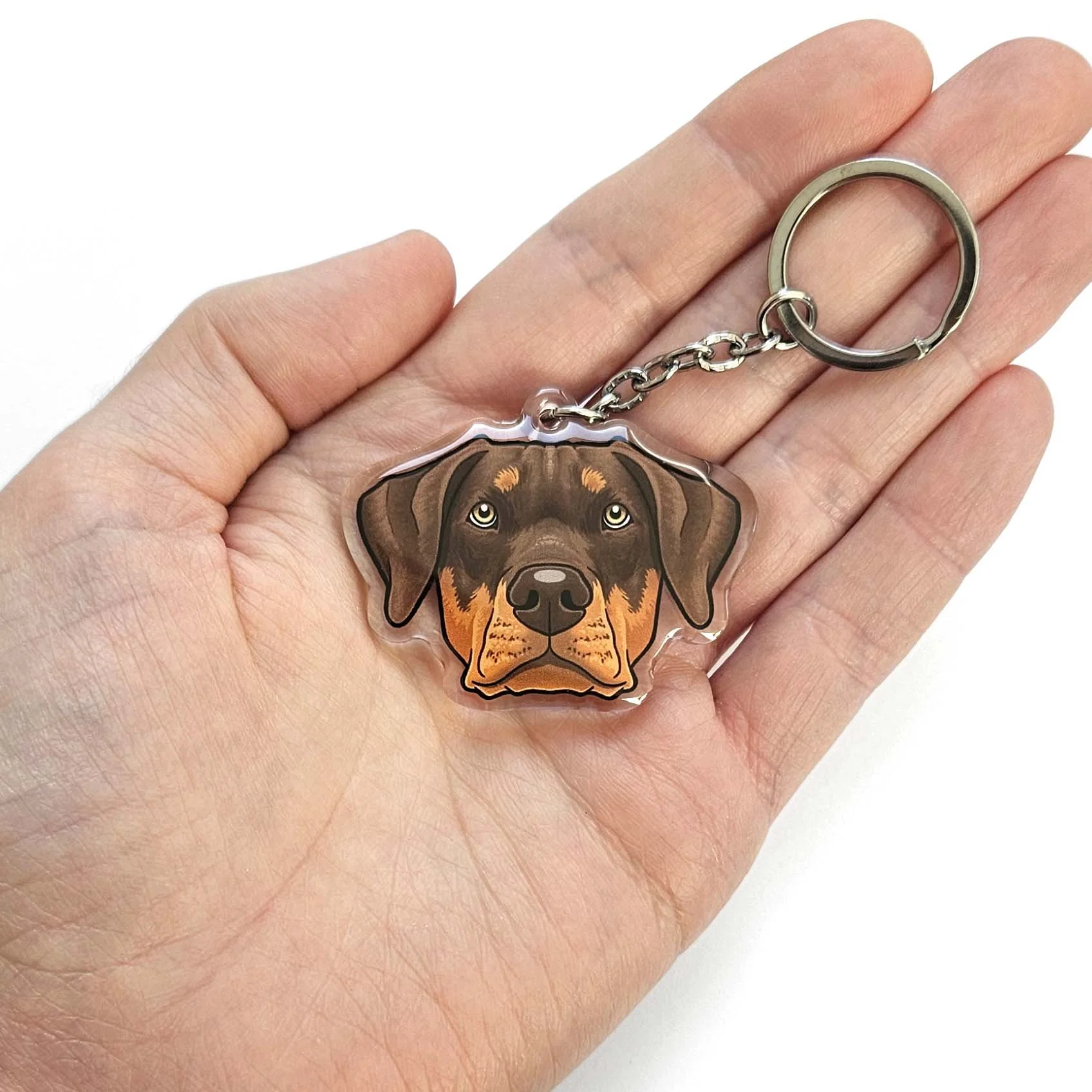 brown tan doberman keyring key chains dobie dog mom gift ideas dog collar charms ears natural.jpg