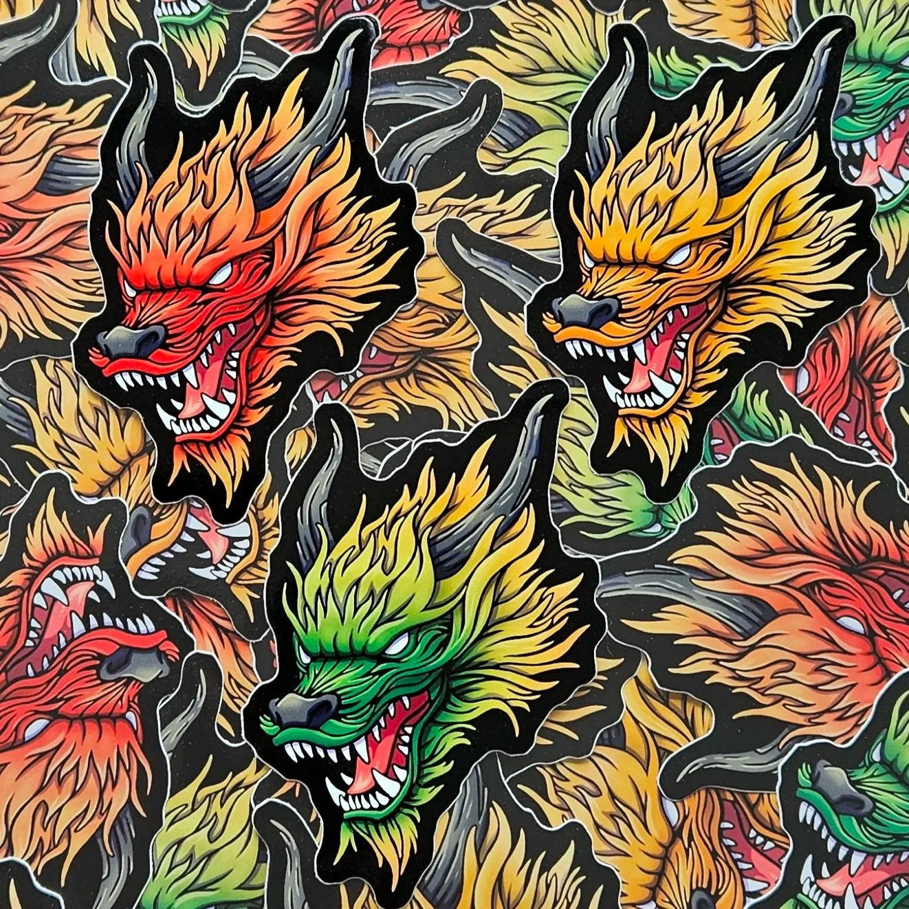 CHINESE DRAGON glossy sticker
