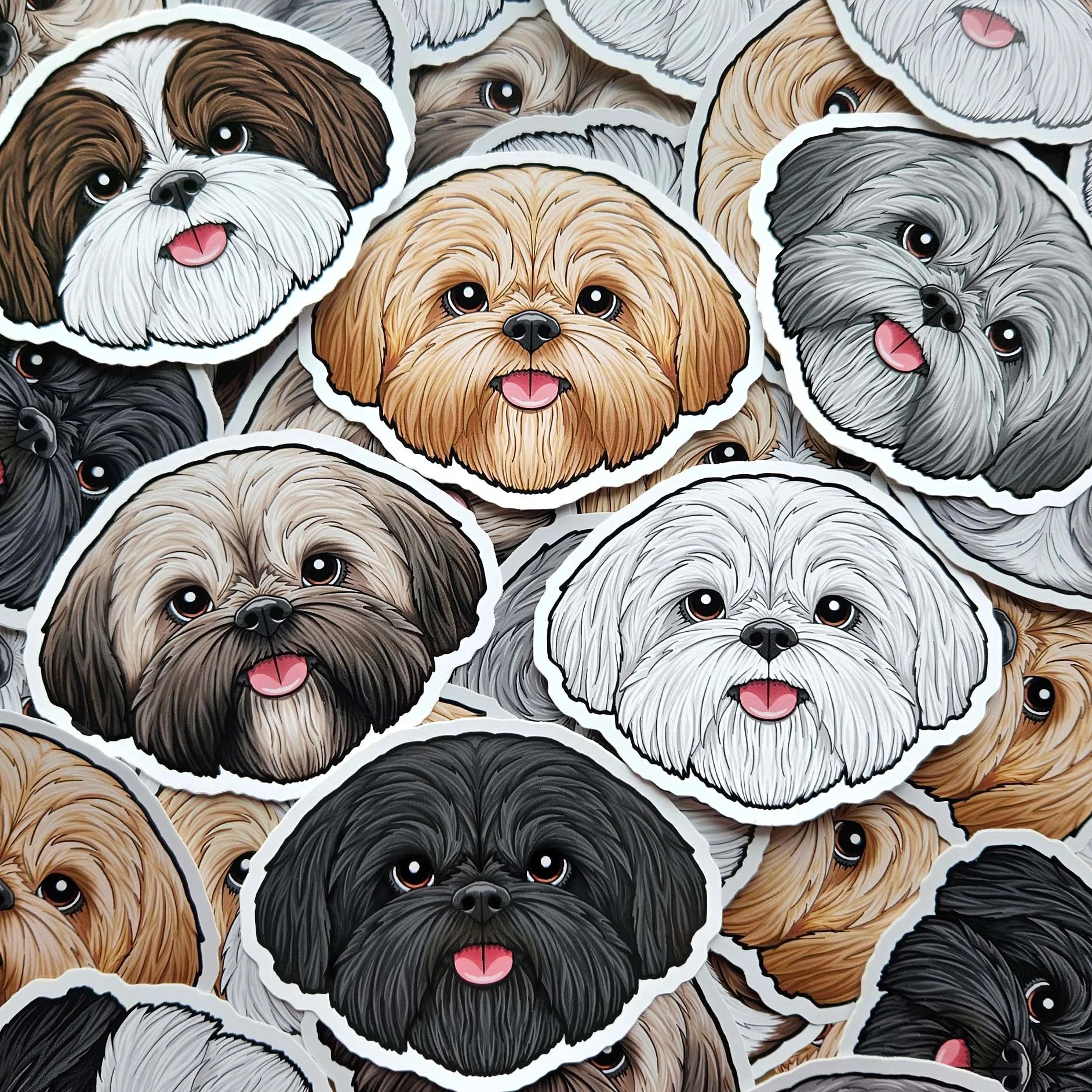 Shih Tzu stickers / Lhasa Apso sticker