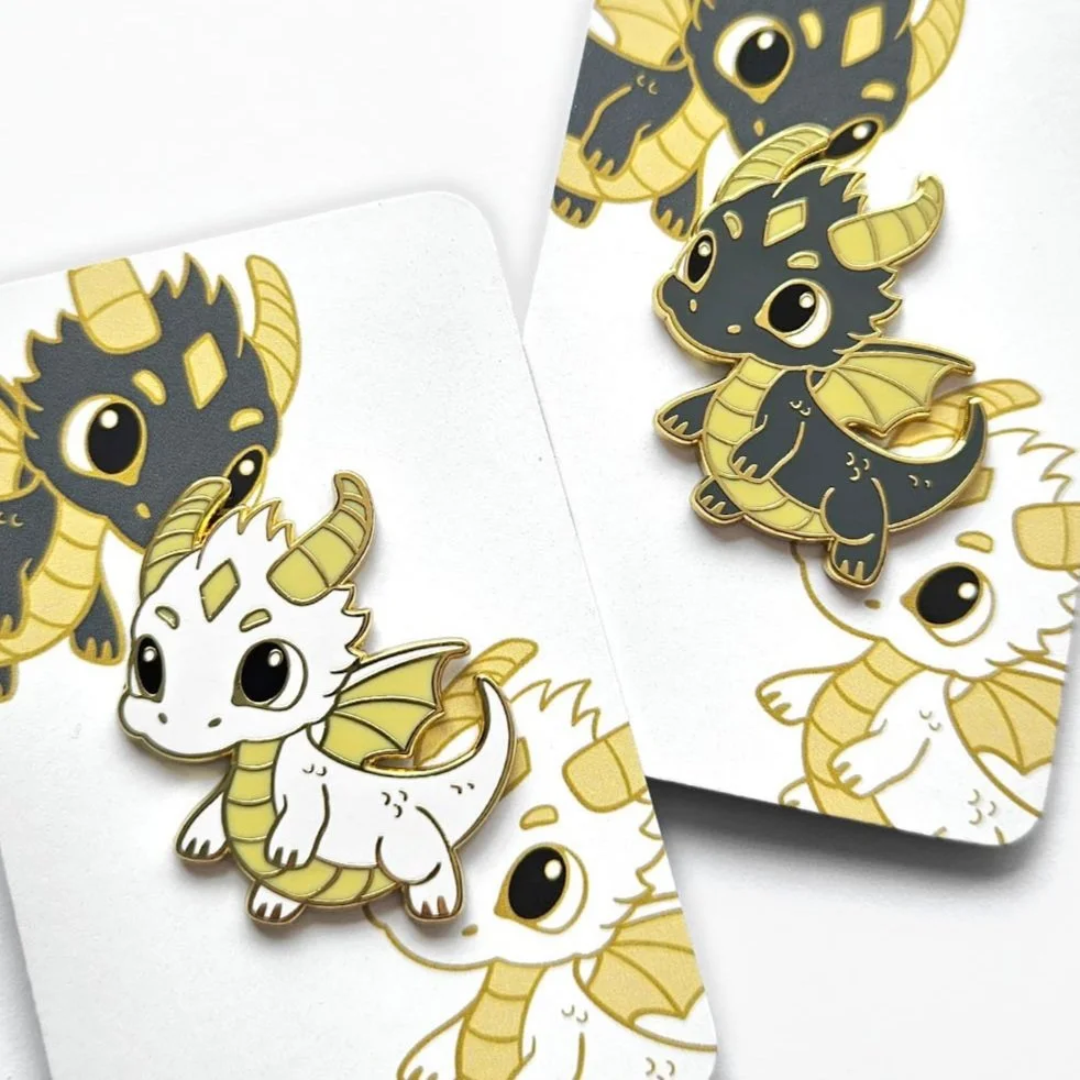 Chibi dragon pin / Kawaii dragon enamel pins