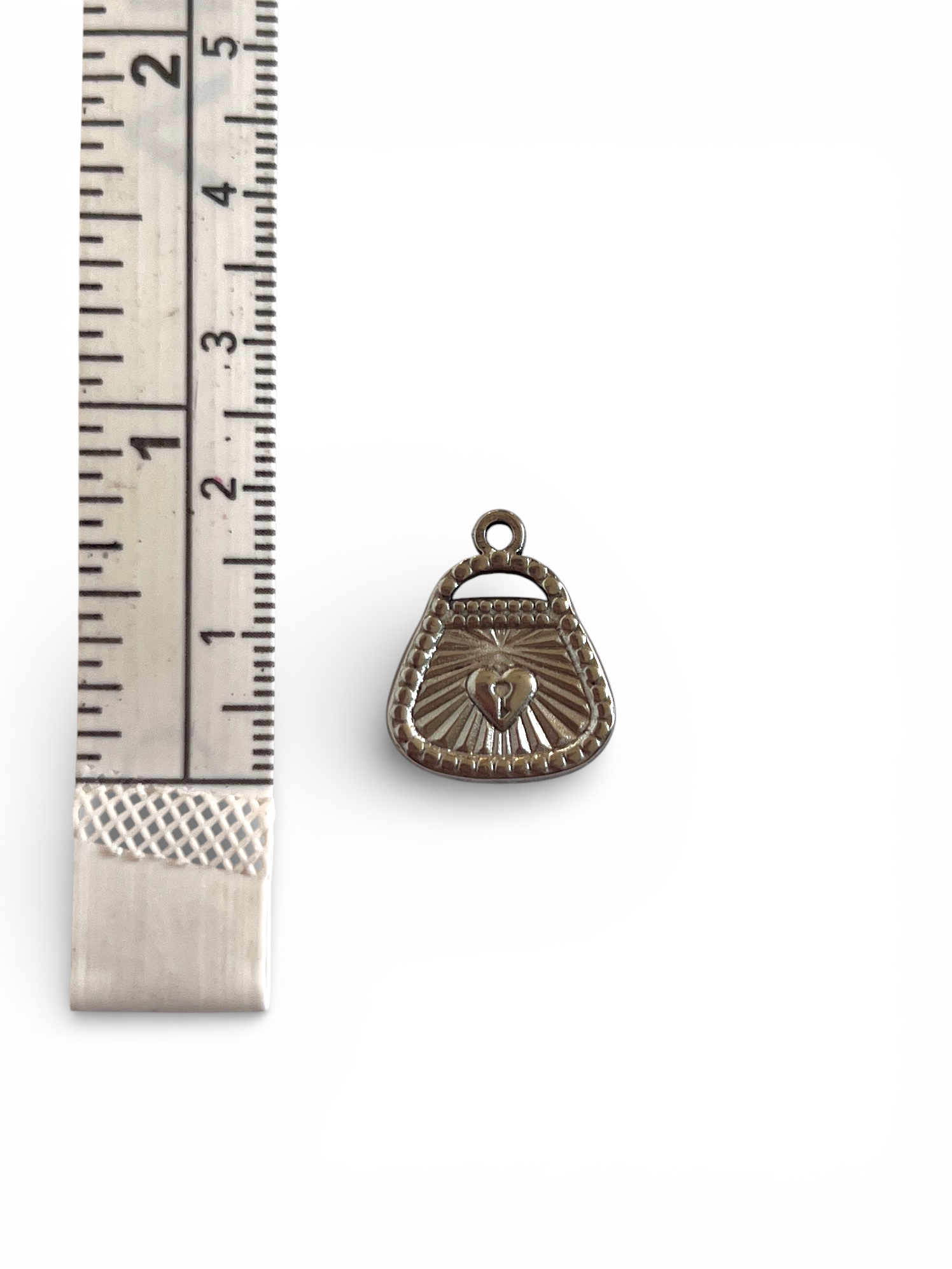 silver handbag charm