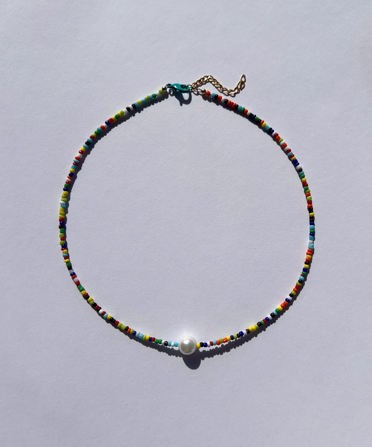 jewelry making pearl seed bead necklace