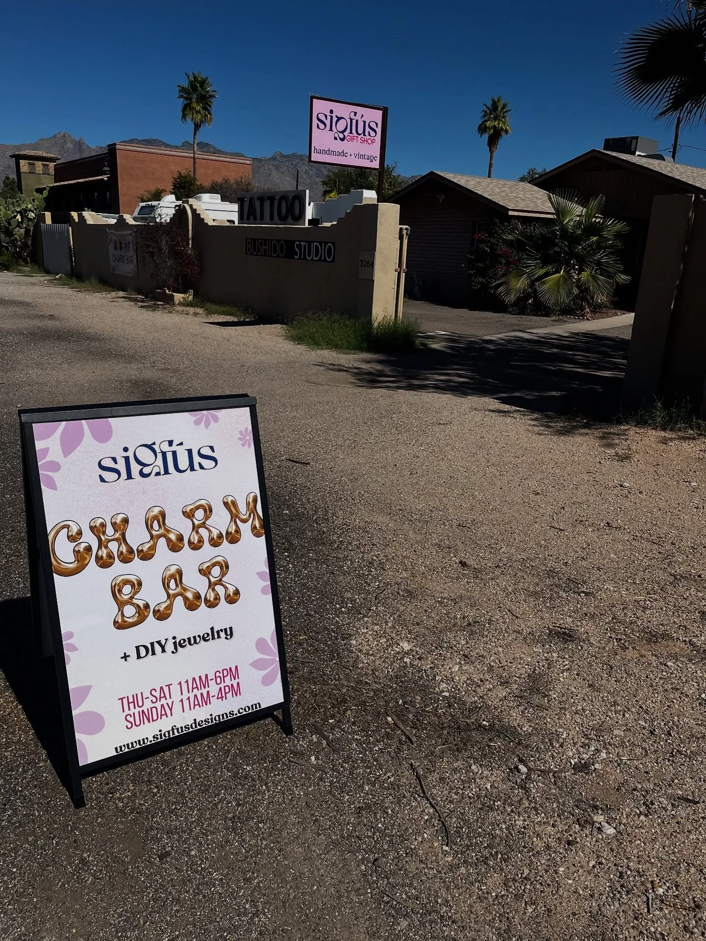 The charm bar is open and ready for walk-ins! We have soooo many new and handmade charms and our team is ready to make your day extra special!

3264 N. Country Club Rd. 
Thursday-Saturday 11-6, Sunday 11-4