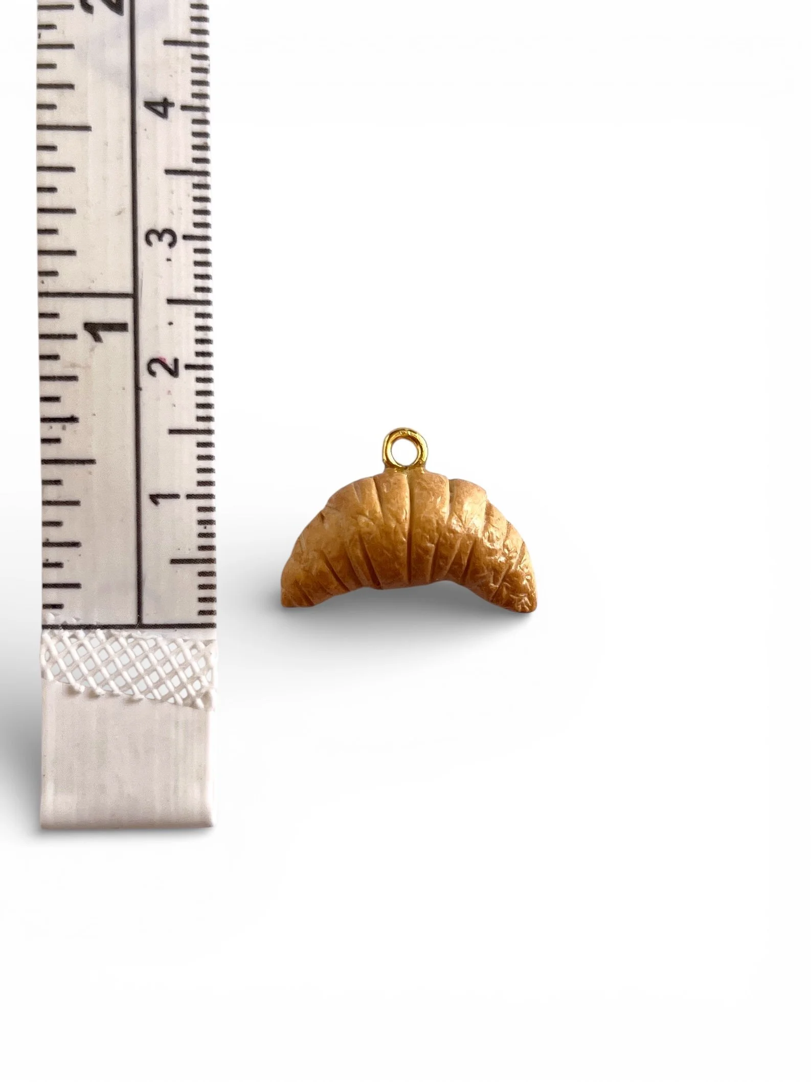 handmade croissant charm