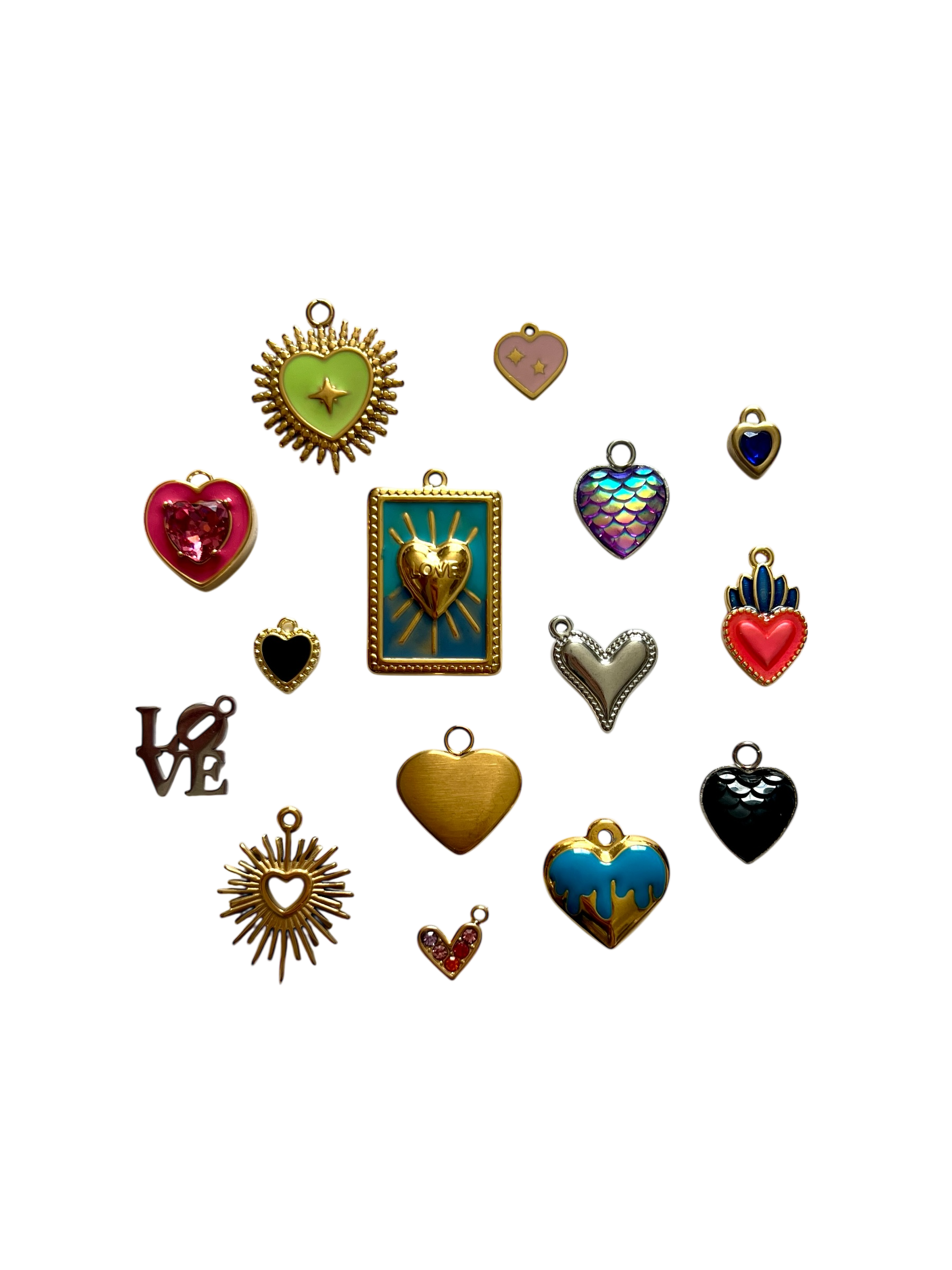 Heart Charms For Jewelry Making