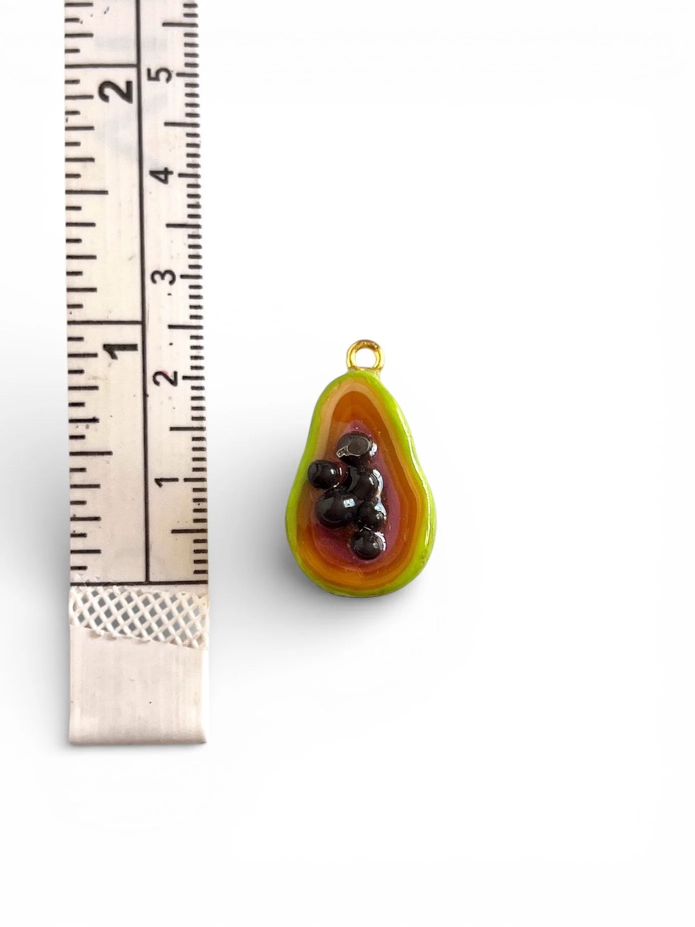 handmade papaya charm