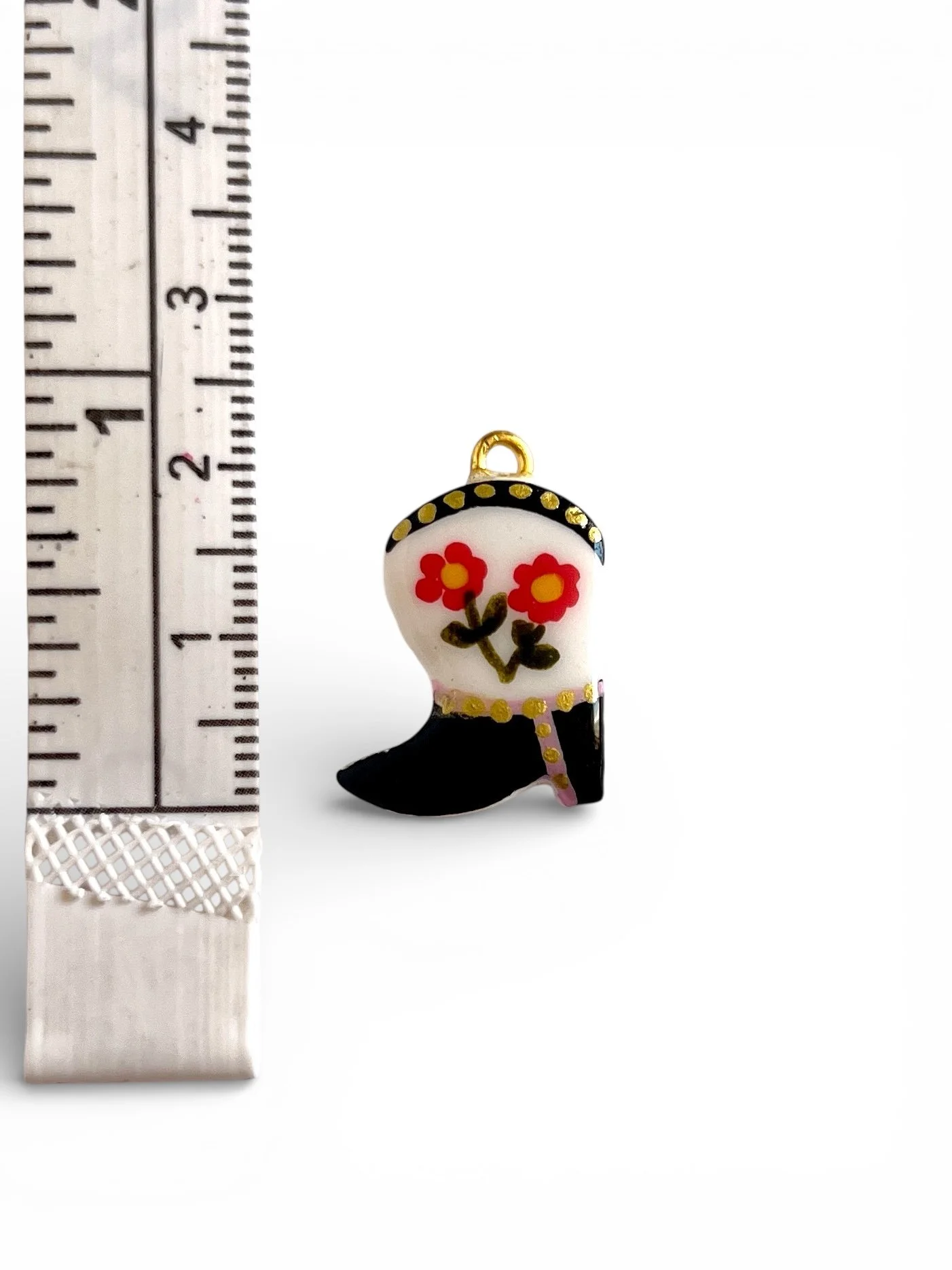 handmade cowboy boot charm