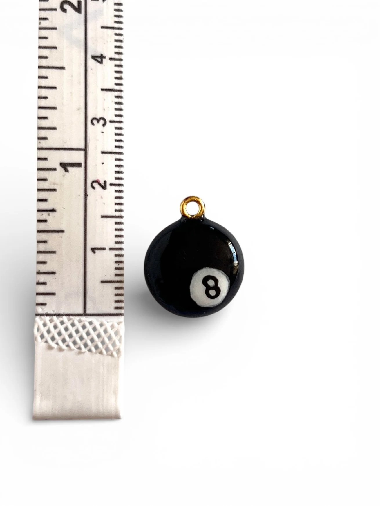 handmade eight ball charm
