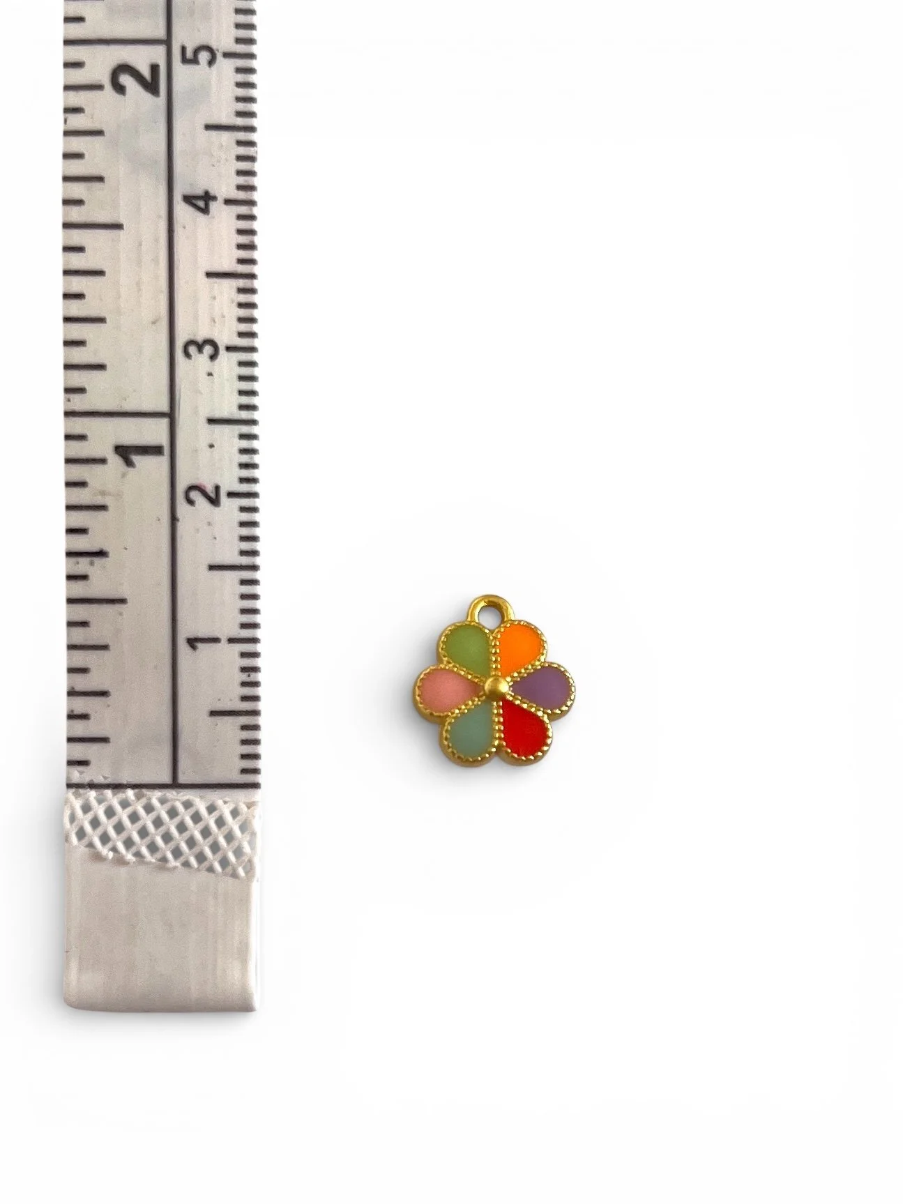 Multicolor enamel flower charm