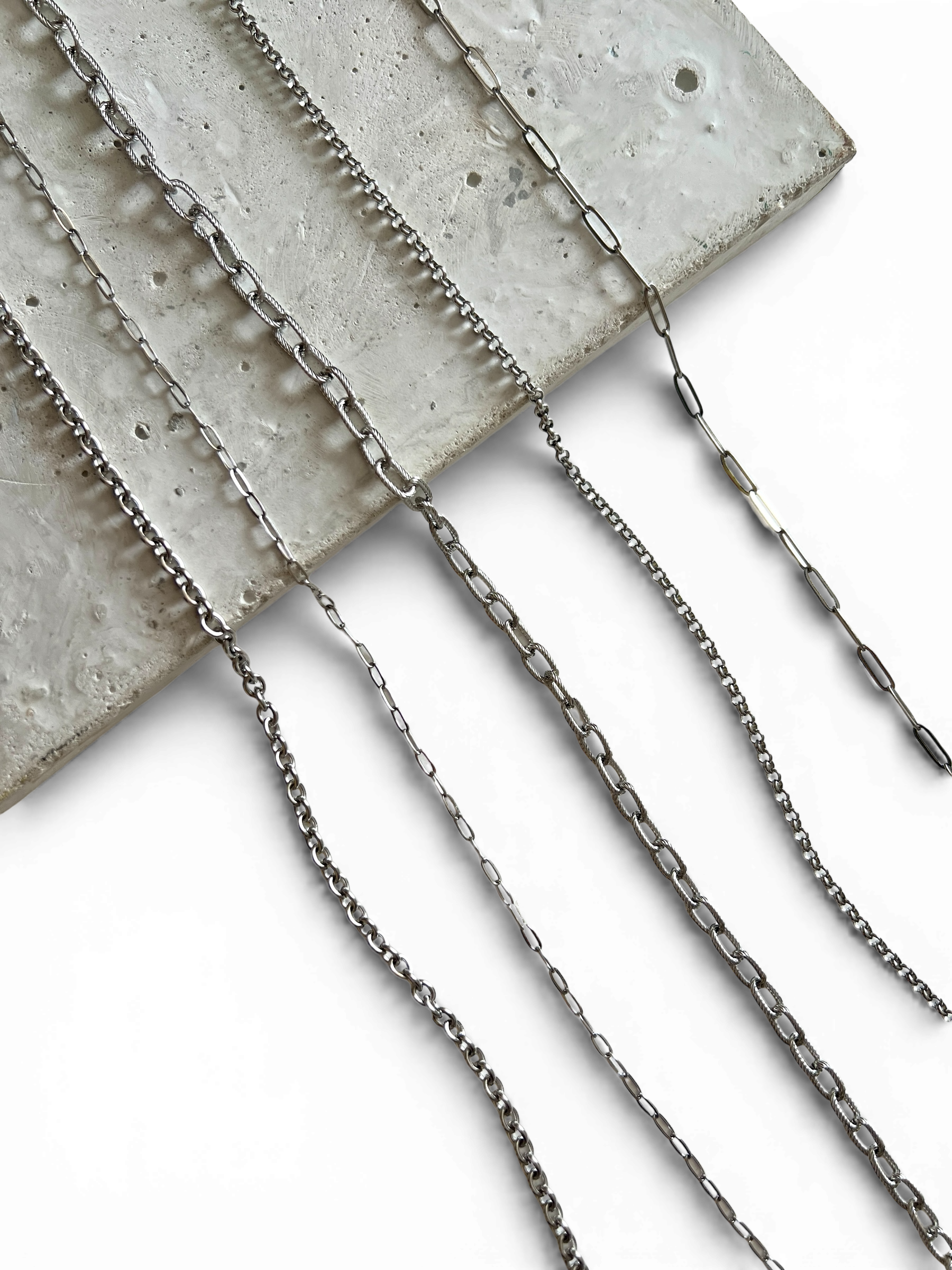 Custom Charm Jewelry-  Silver Chain