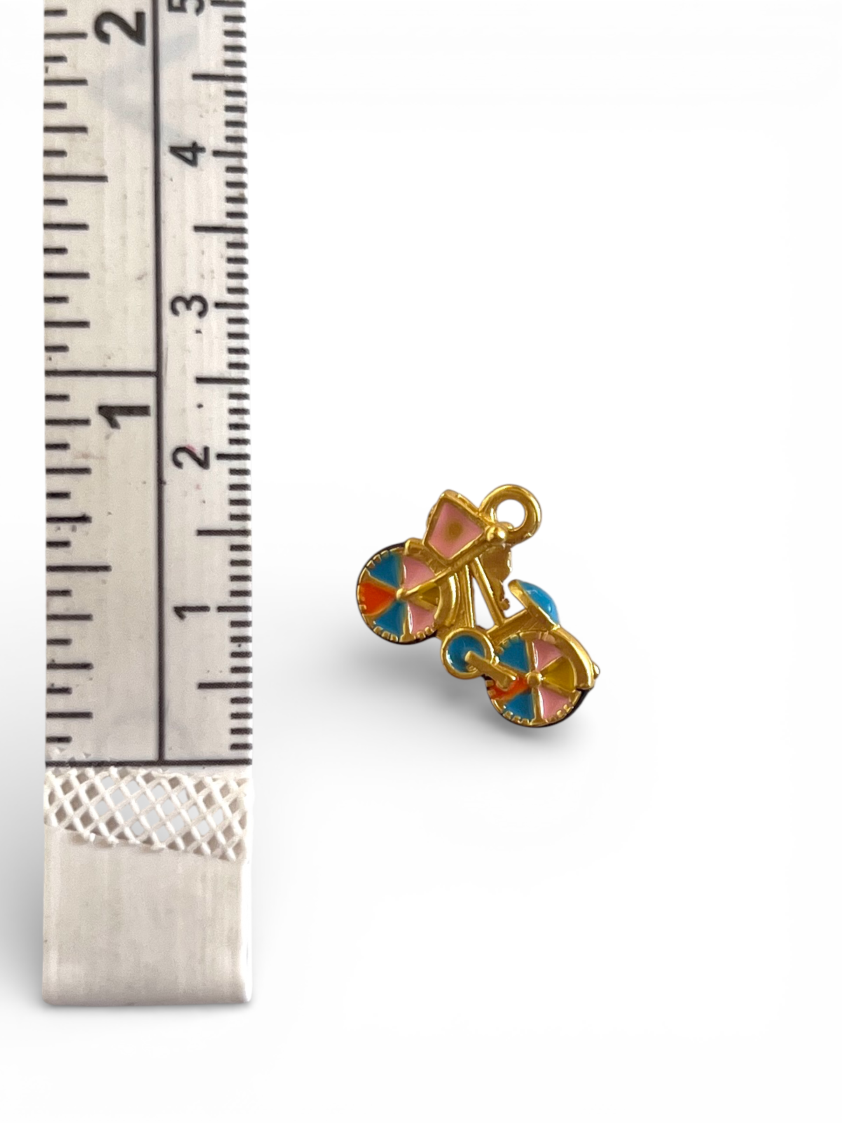 colorful enamel bicycle charm