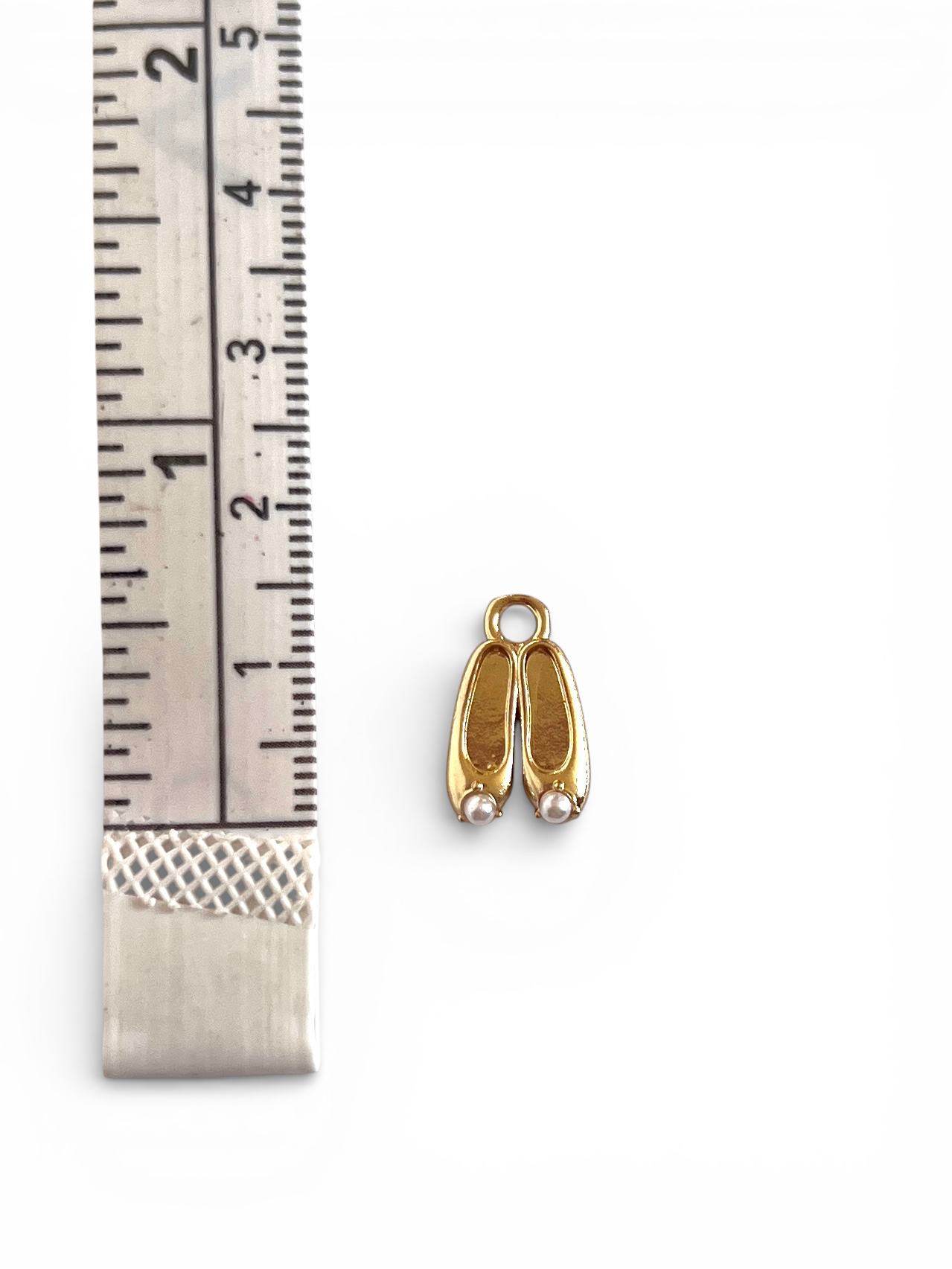 gold ballet shoe charm