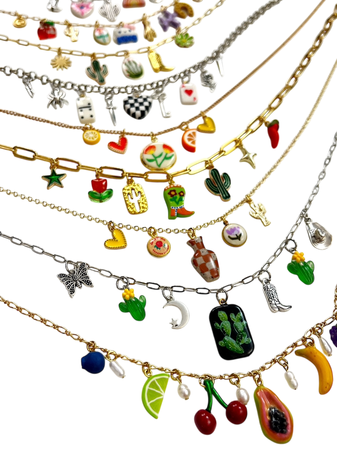 Custom Charm Jewelry-  Silver Chain