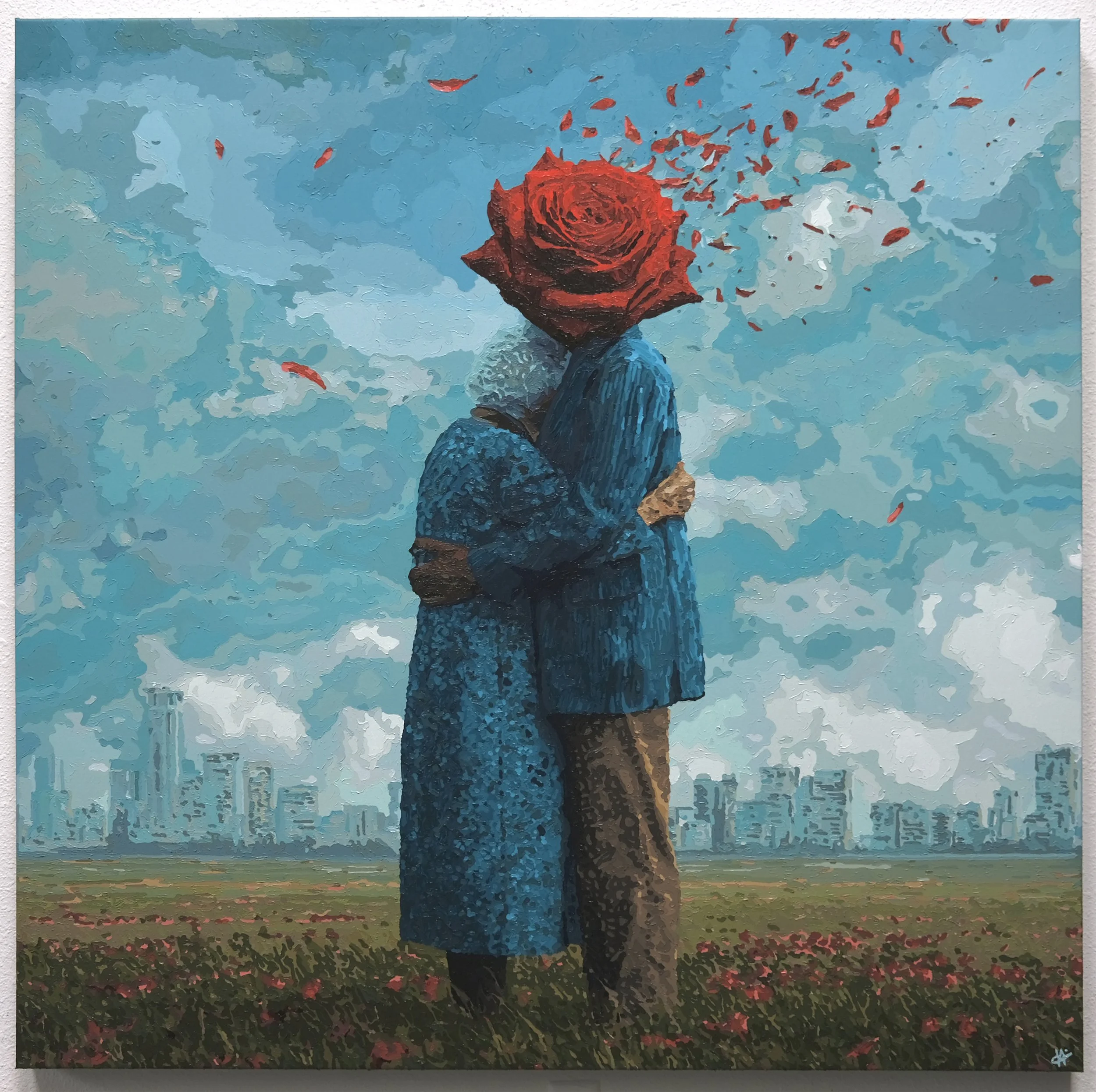 ECHOES • 57"'x57" • Heavy Body Acrylic • 2026