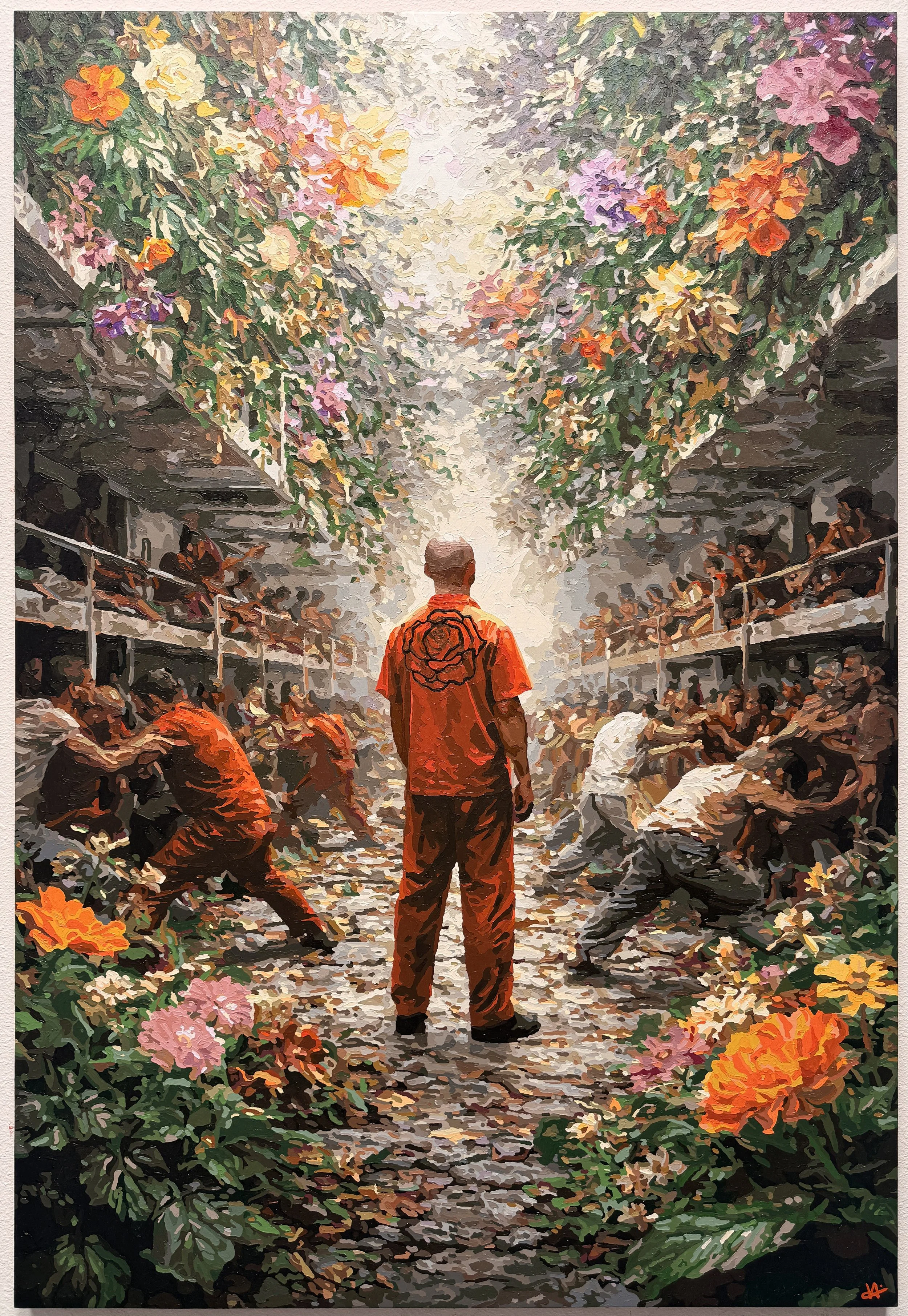 BENEATH THE BLOOM • 53"'x79" • Heavy Body Acrylic • 2026 