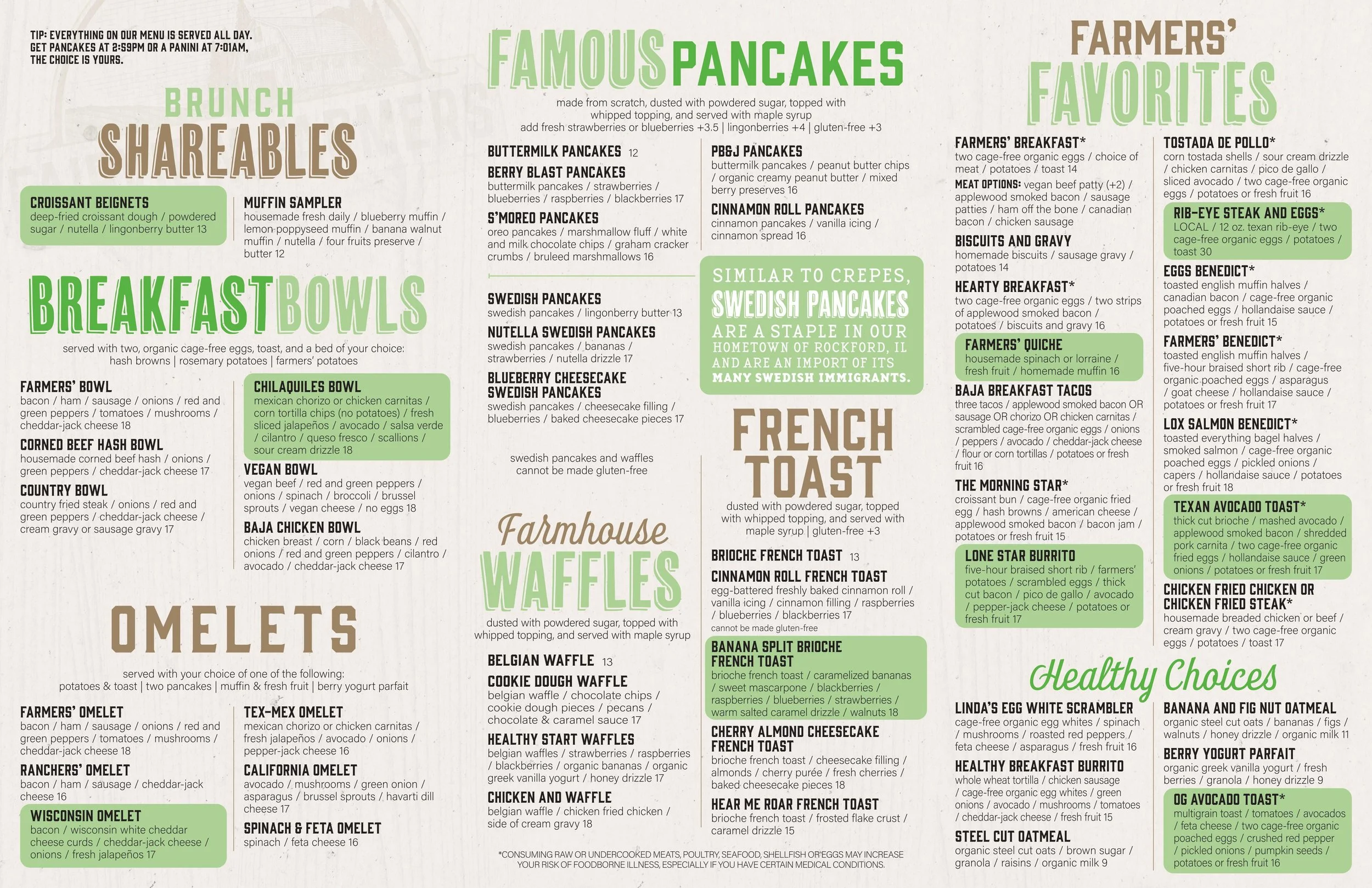 Menu — Fairview Farmers