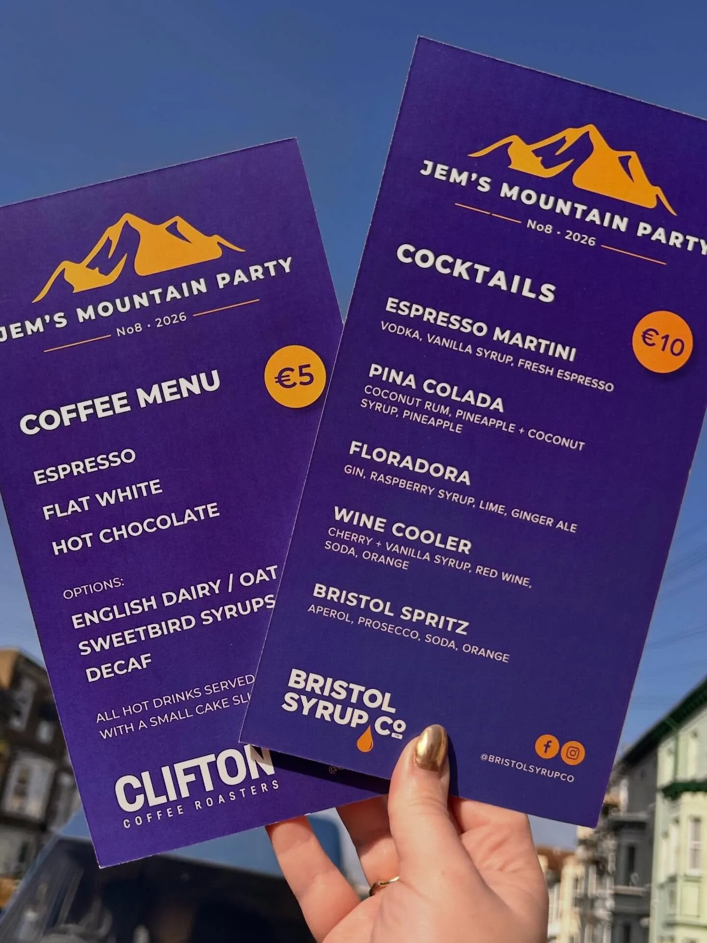 Cute menus that went all the way to the French alps last weekend! 🍹