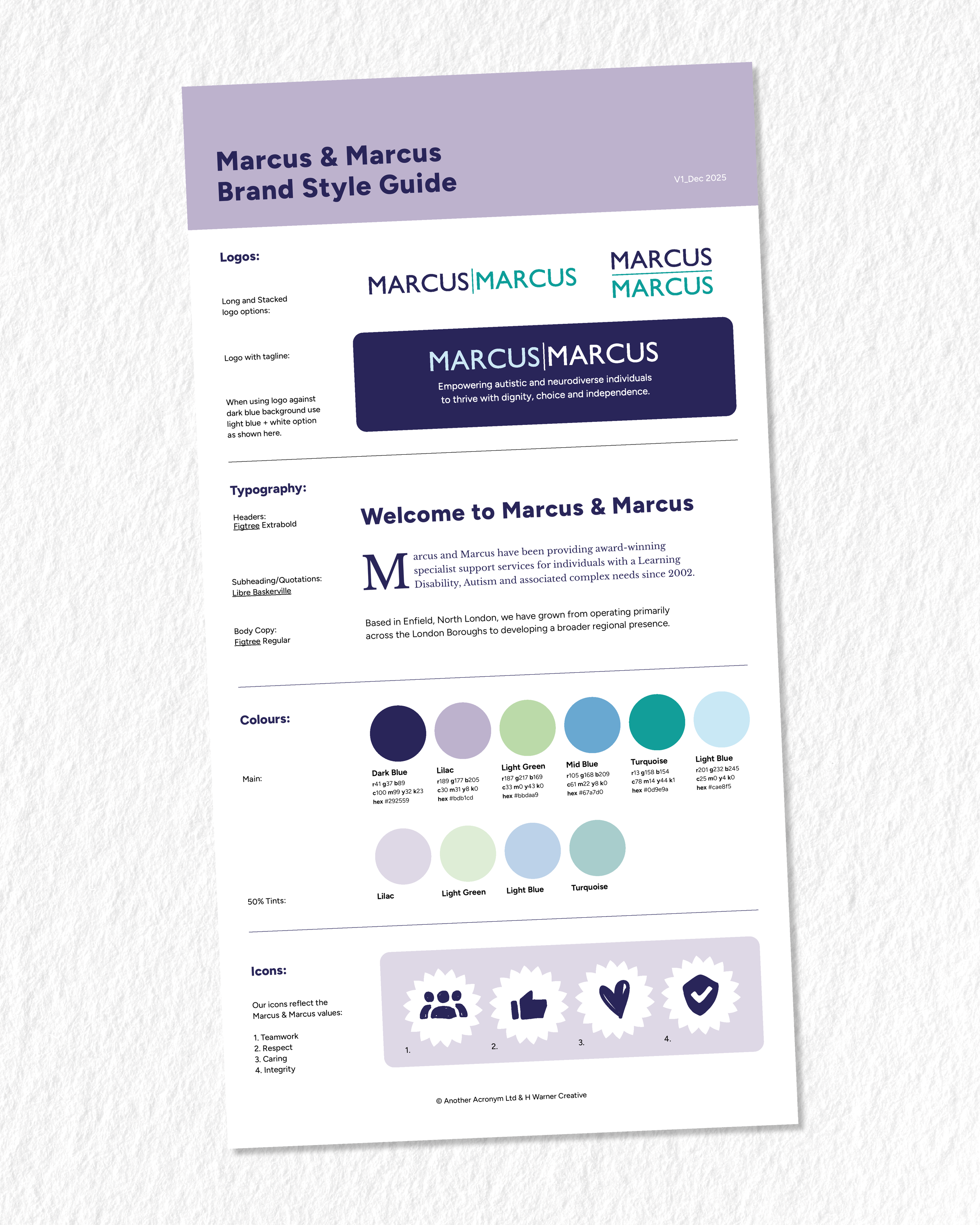 Marcus & Marcus Brand Style Guide by H Warner Creative and Another Acronym