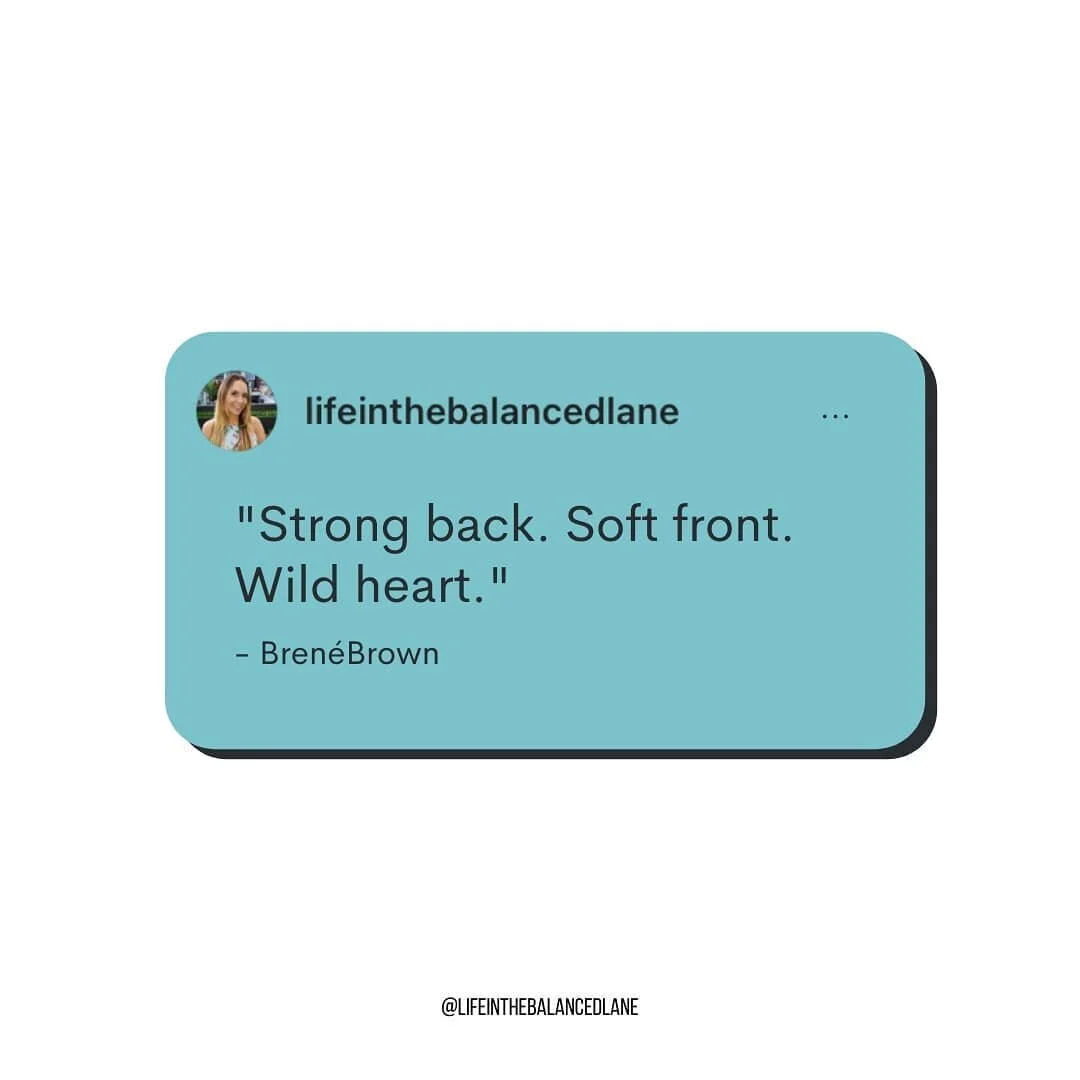Do you use mantras for motivation?
.
.
.
This is my all time favorite! (Thank you @brenebrown) 🙏

Why I love it? It's so versatile! Reminds me to: 
🏋️&zwj;♀️ stay strong &amp; stand up for myself &amp; others
💕 stay soft &amp; approach life with l