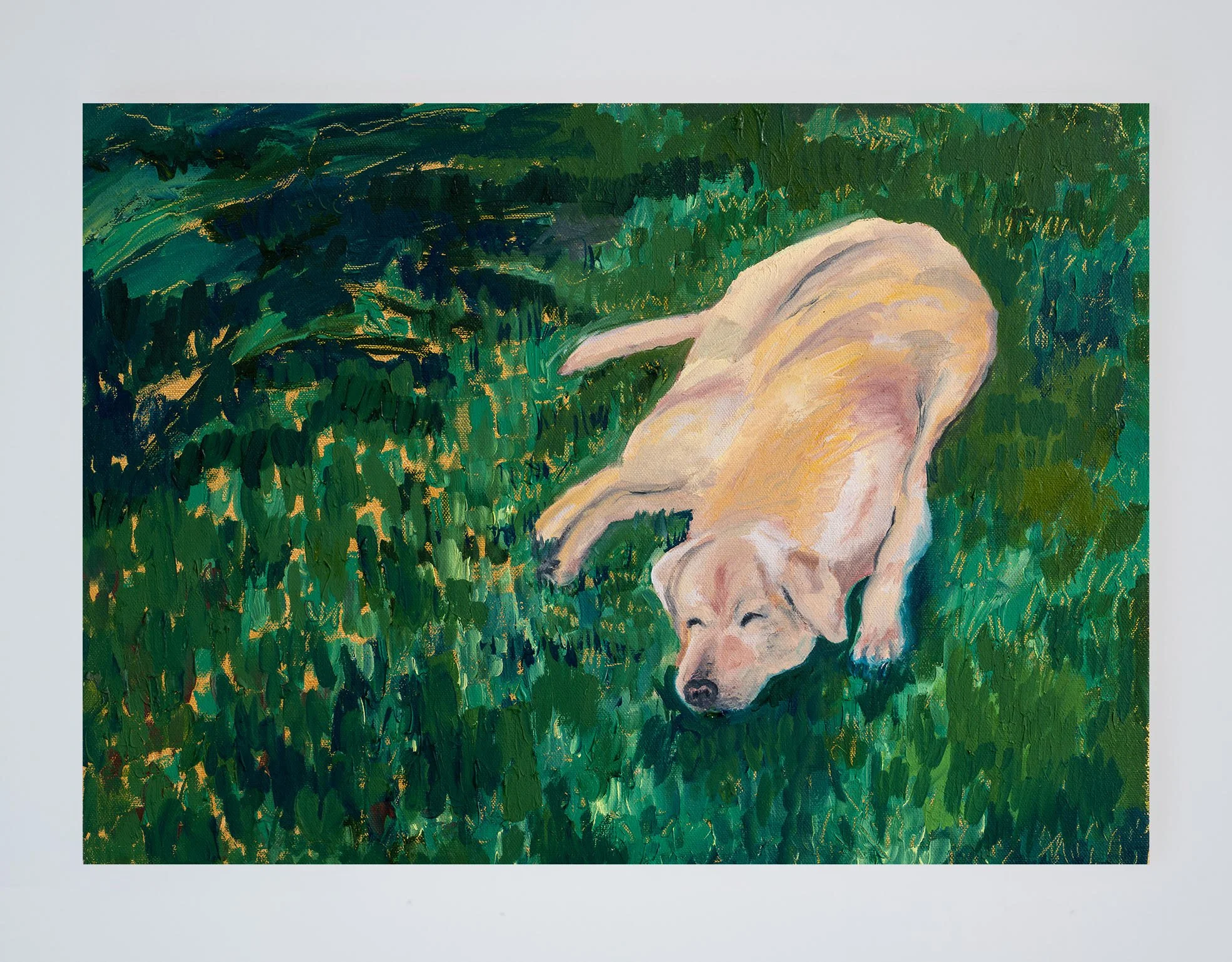 goofy na grama [goofy on grass] - 37x27 cm; óleo sobre tela [oil on canvas]