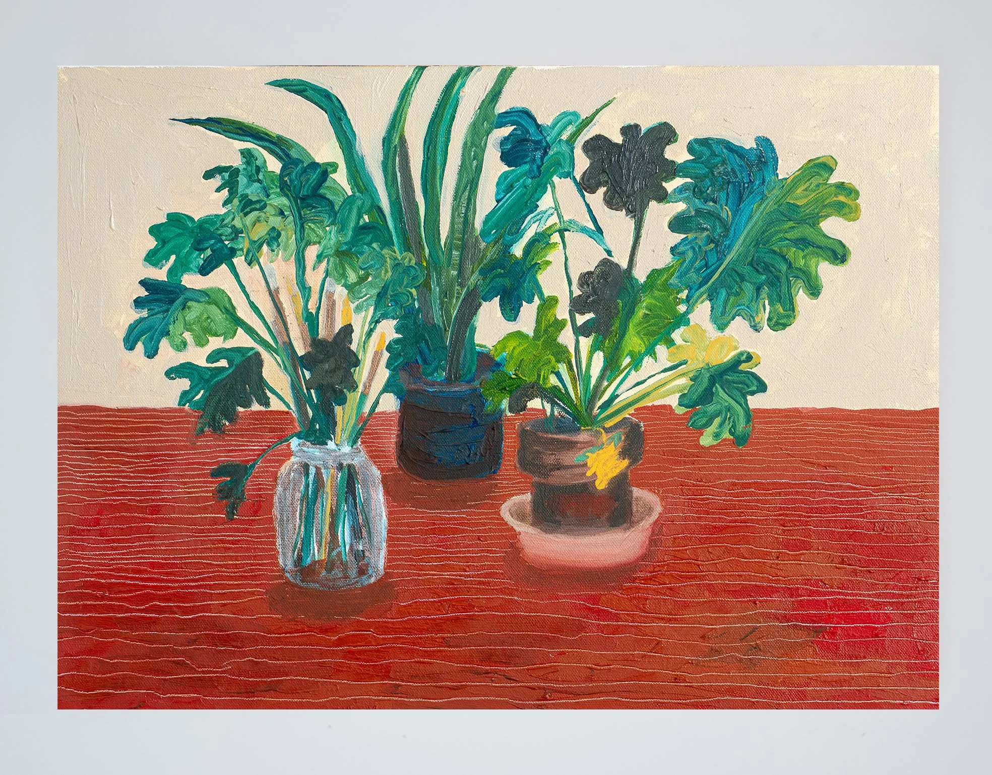3 plantas [3 plants] - 37x27 cm; óleo sobre tela [oil on canvas]