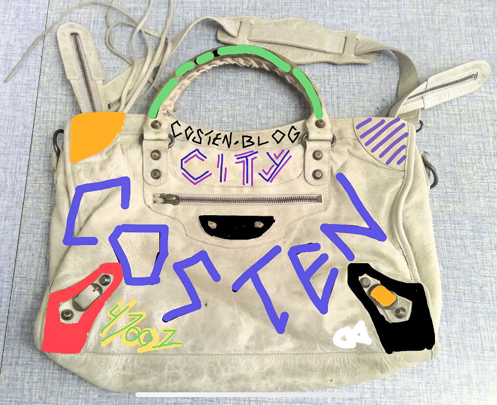 artilleri Poesi Editor how to graffiti your handbag: balenciaga graffiti city bag DIY — Costen.