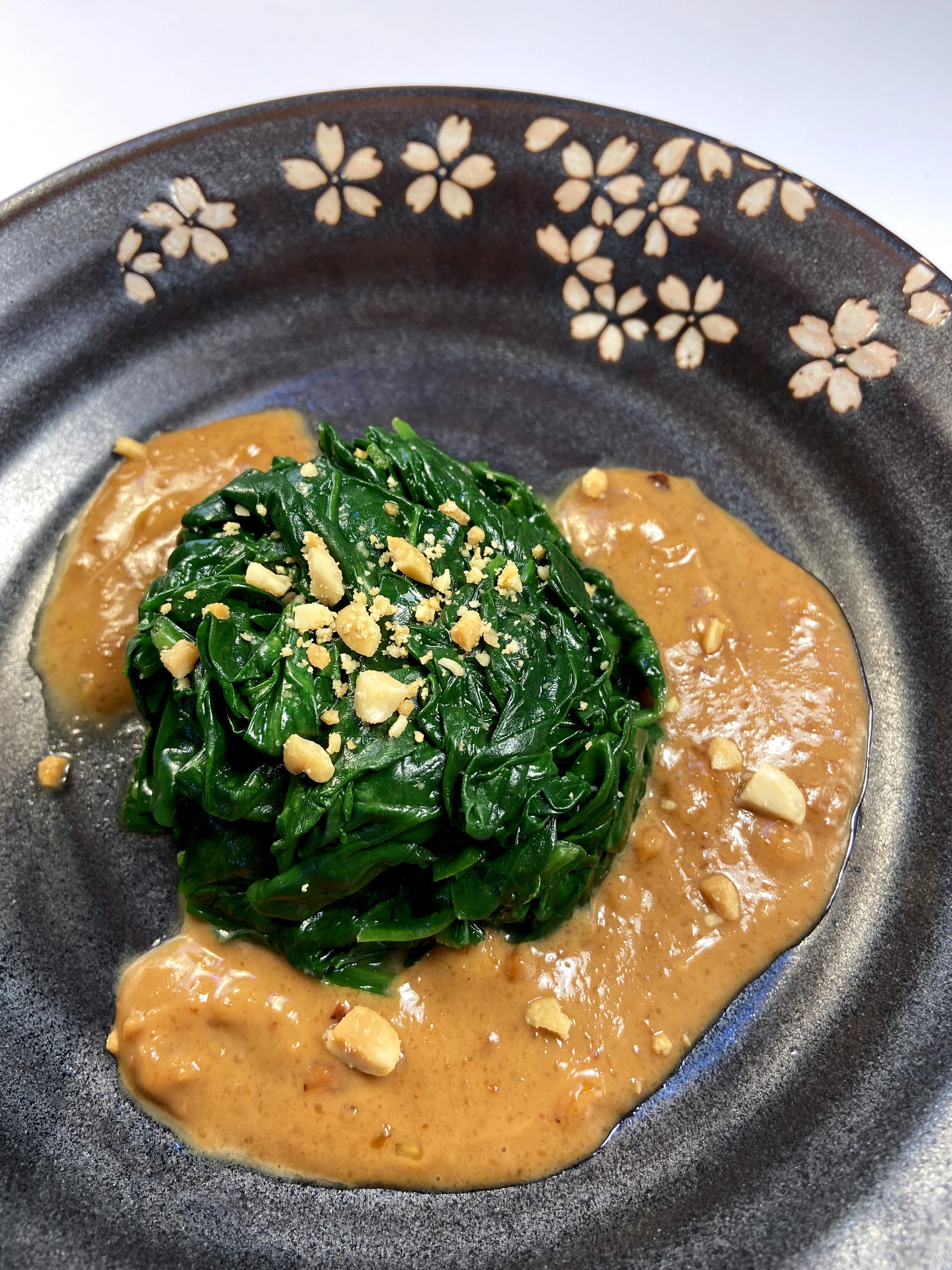 Spinach Gomae (Spinach with Sweet Peanut Sauce) — Our American Cuisine