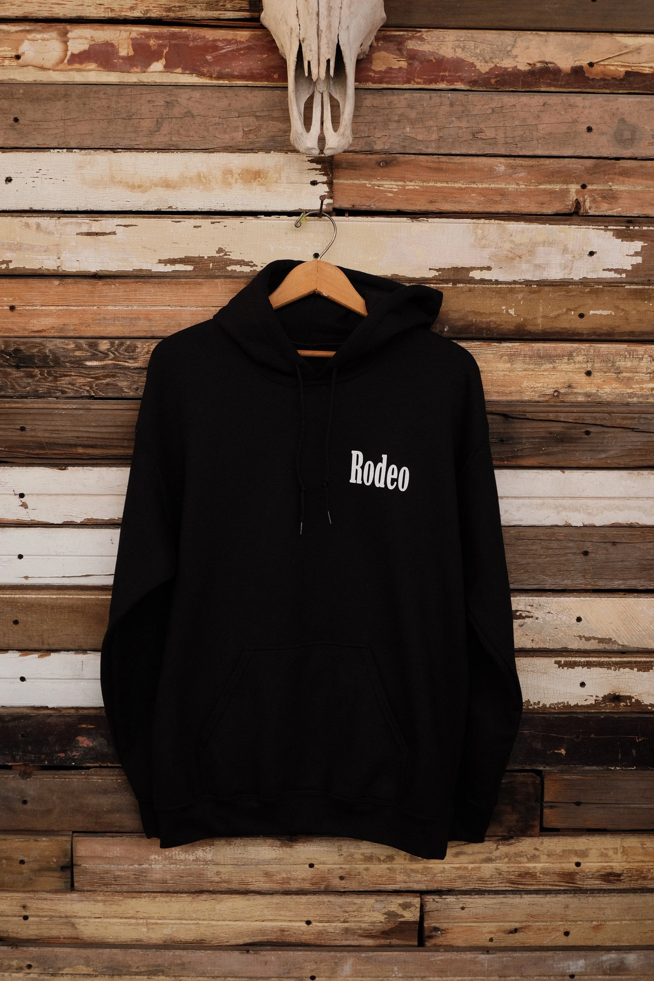 Black Rodeo Flag Hoodie