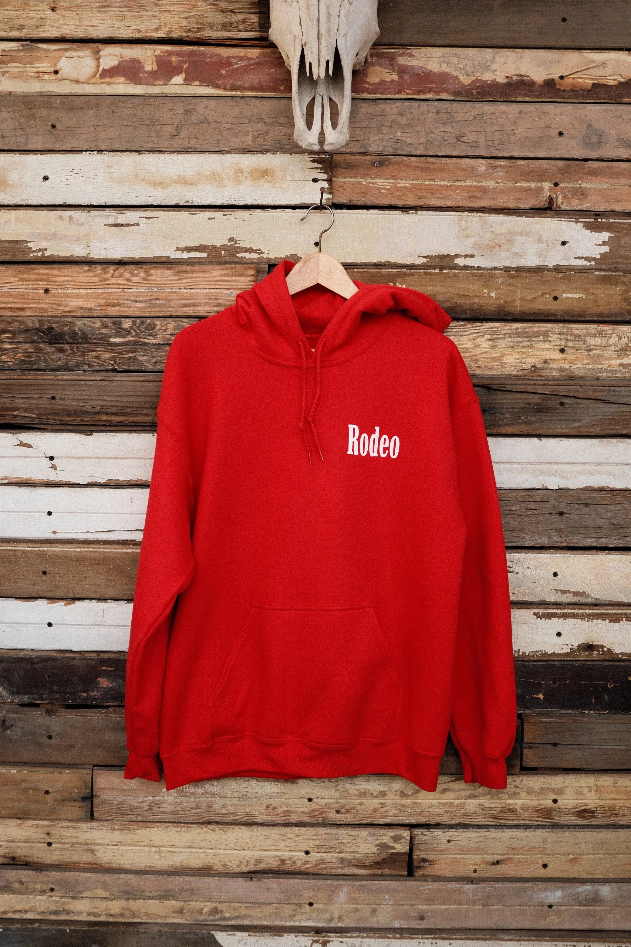 Red Rodeo Flag Hoodie