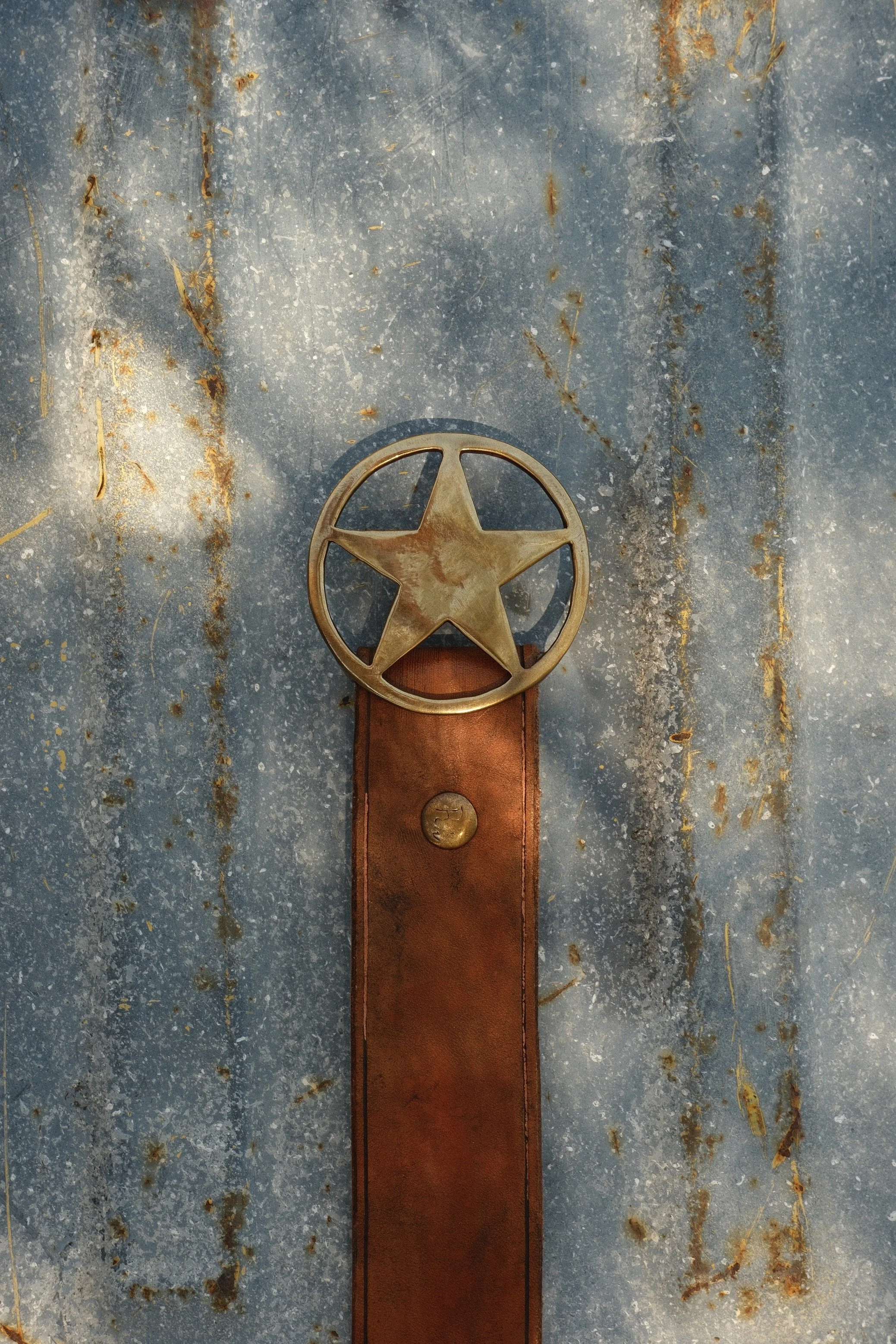 Brass Star Buckle Belt
