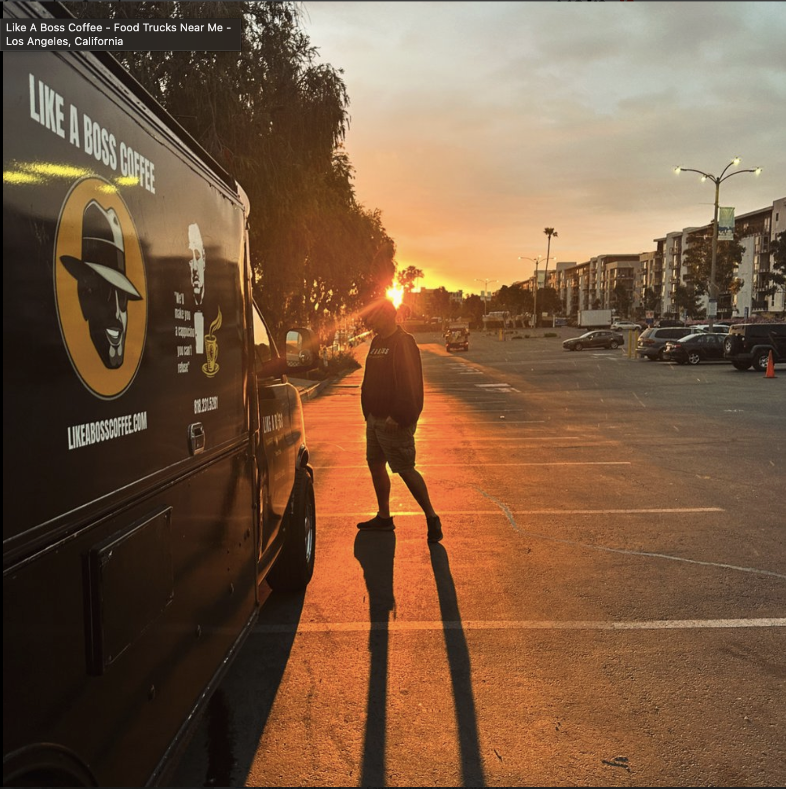 Like A Boss Coffee Truck on location at sun rise