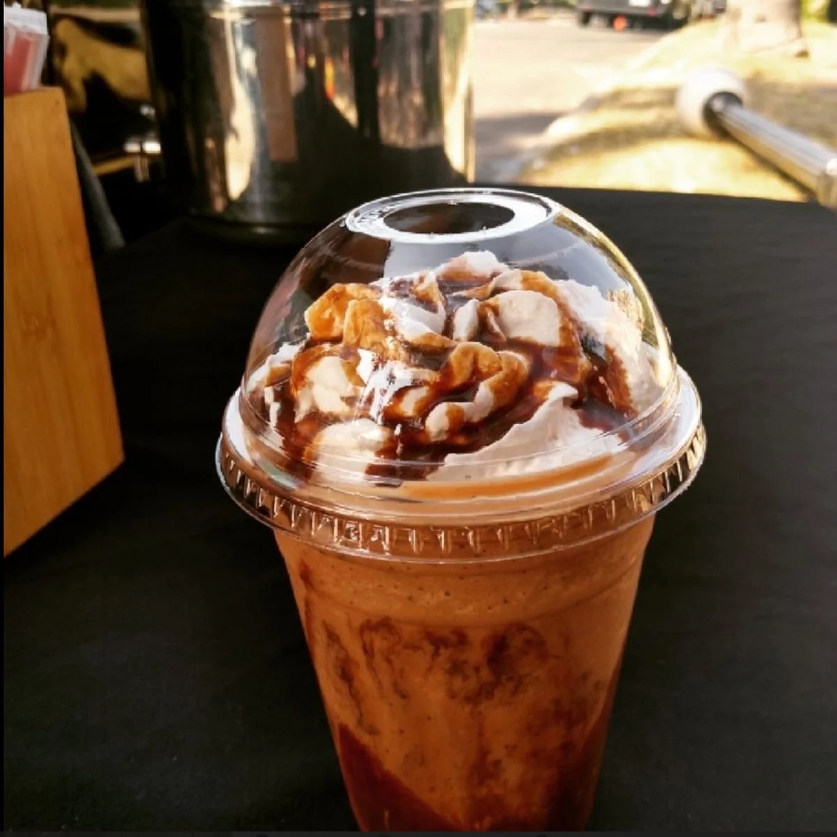 Mocha frappe with whipped cream