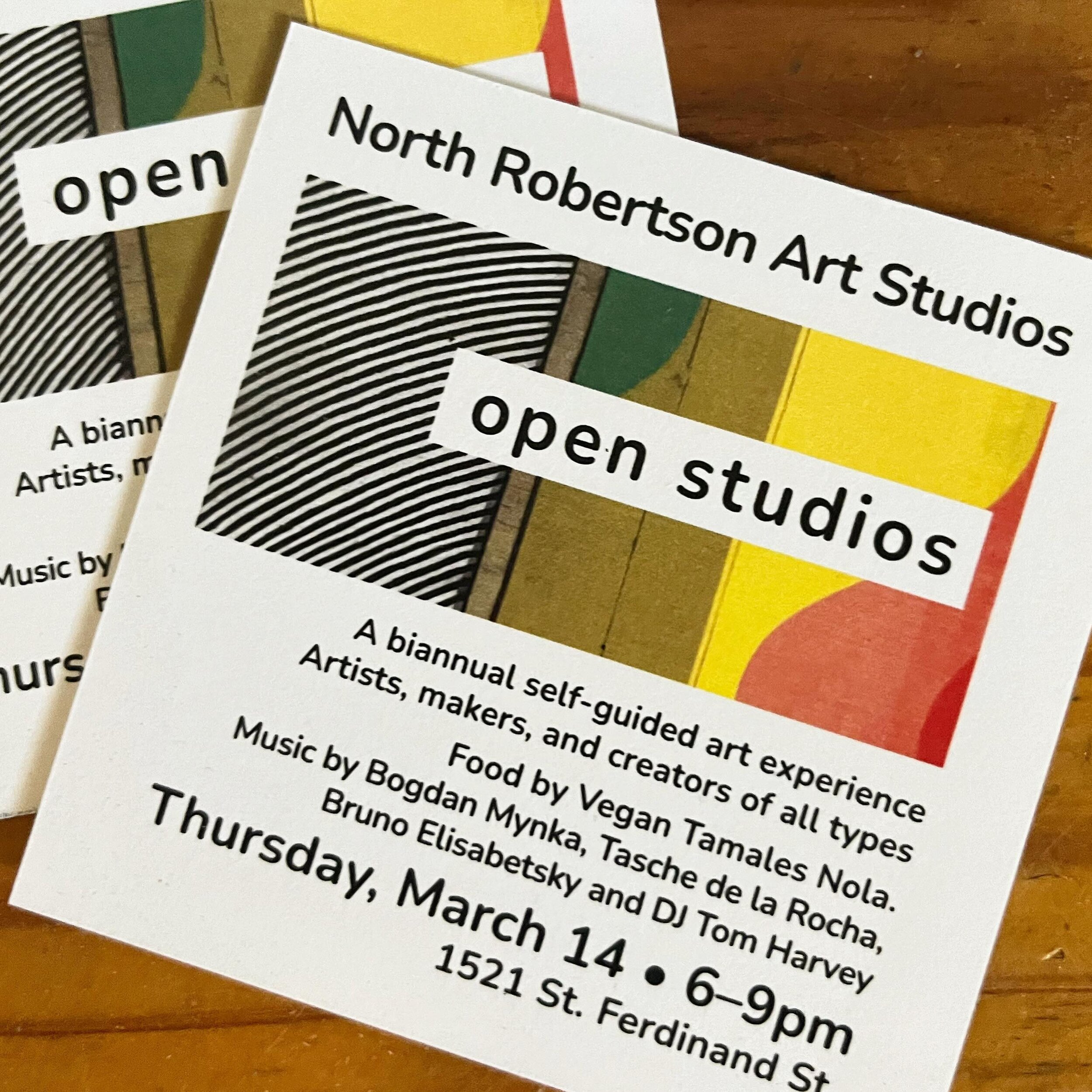 Come see me and my studio mates tomorrow, Thurs. 3/14, 6-9pm at 1521 St Ferdinand. We&rsquo;ll be opening our doors, hanging out, and there will be live music, food, and drink! We&rsquo;re in a large building with many other artists opening their doo