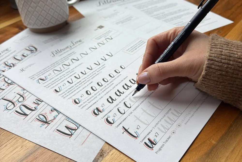 Hand Lettering Guide Roadmap Course Lettering Leap