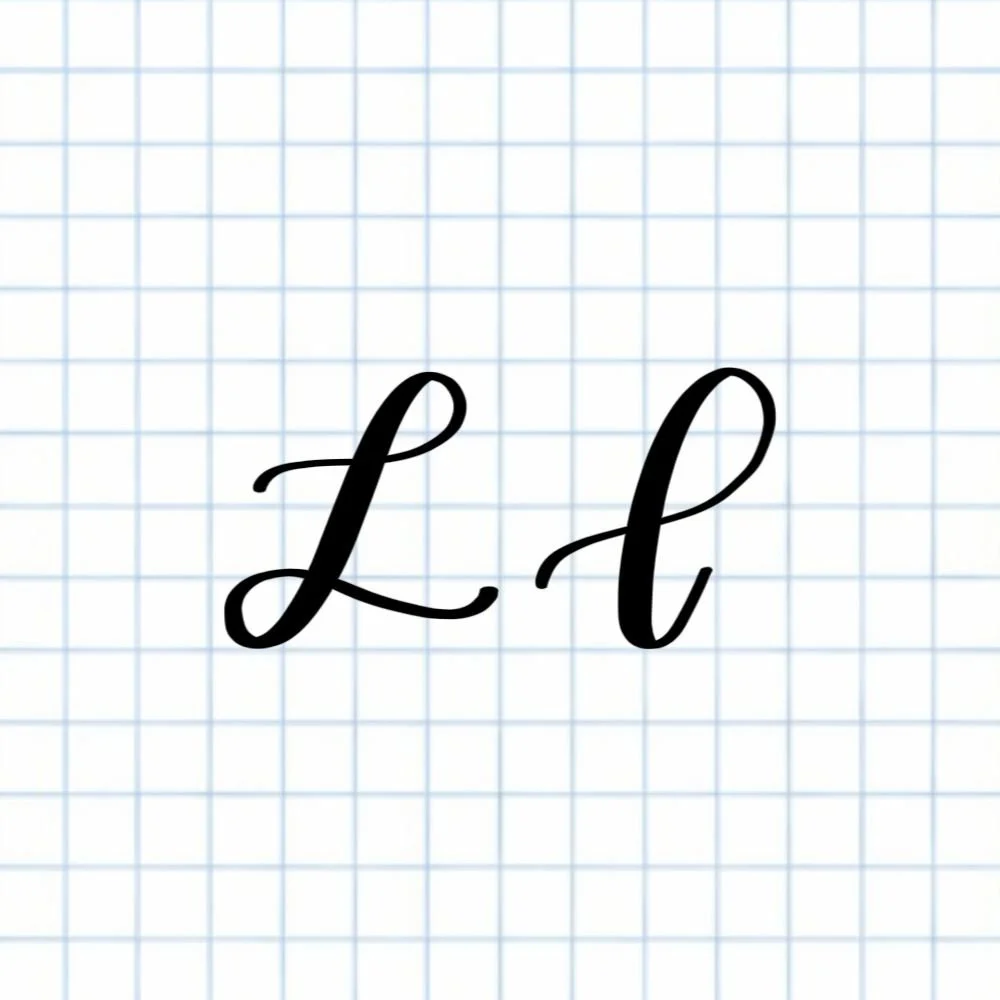 Calligraphy L Hand-Letter Lines