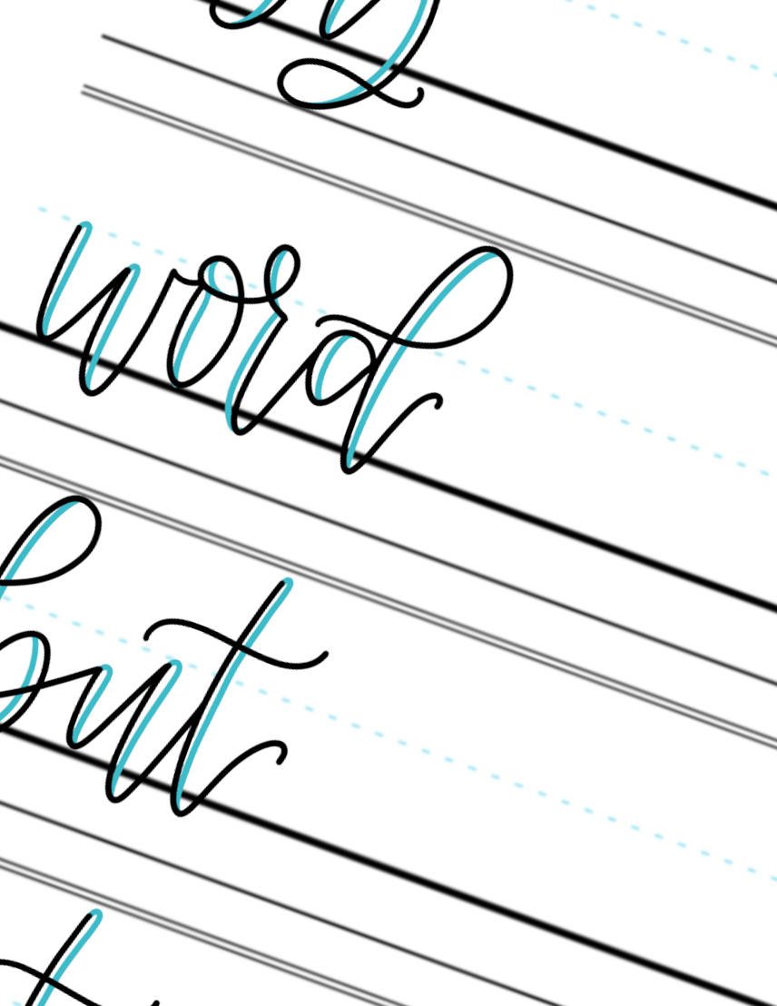 Faux-Calligraphy-Practice-Words-Word